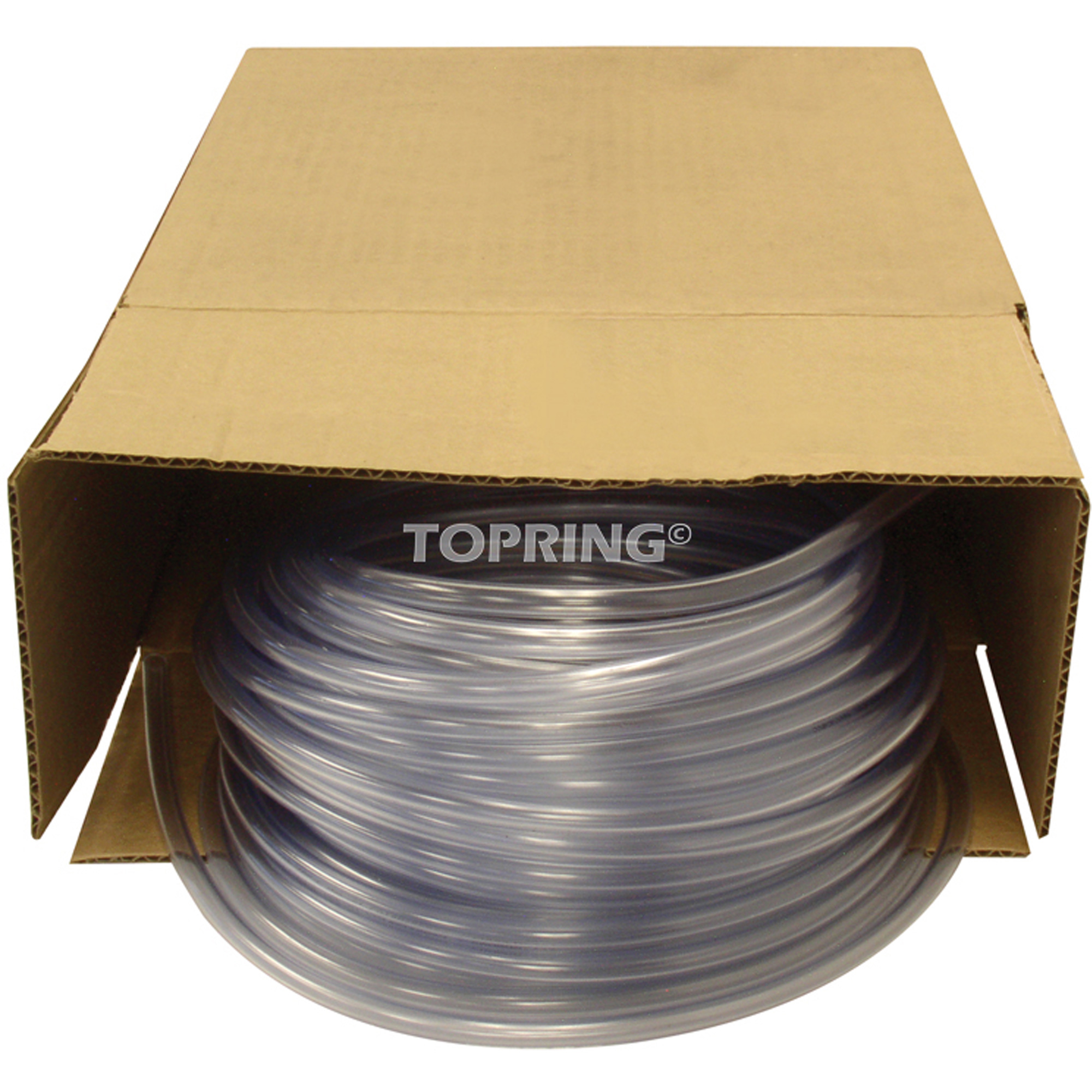 Tube, Air/Eau, 0,625" DE x 100' lo, PVC, Transparent, 30 psi @ 20°C