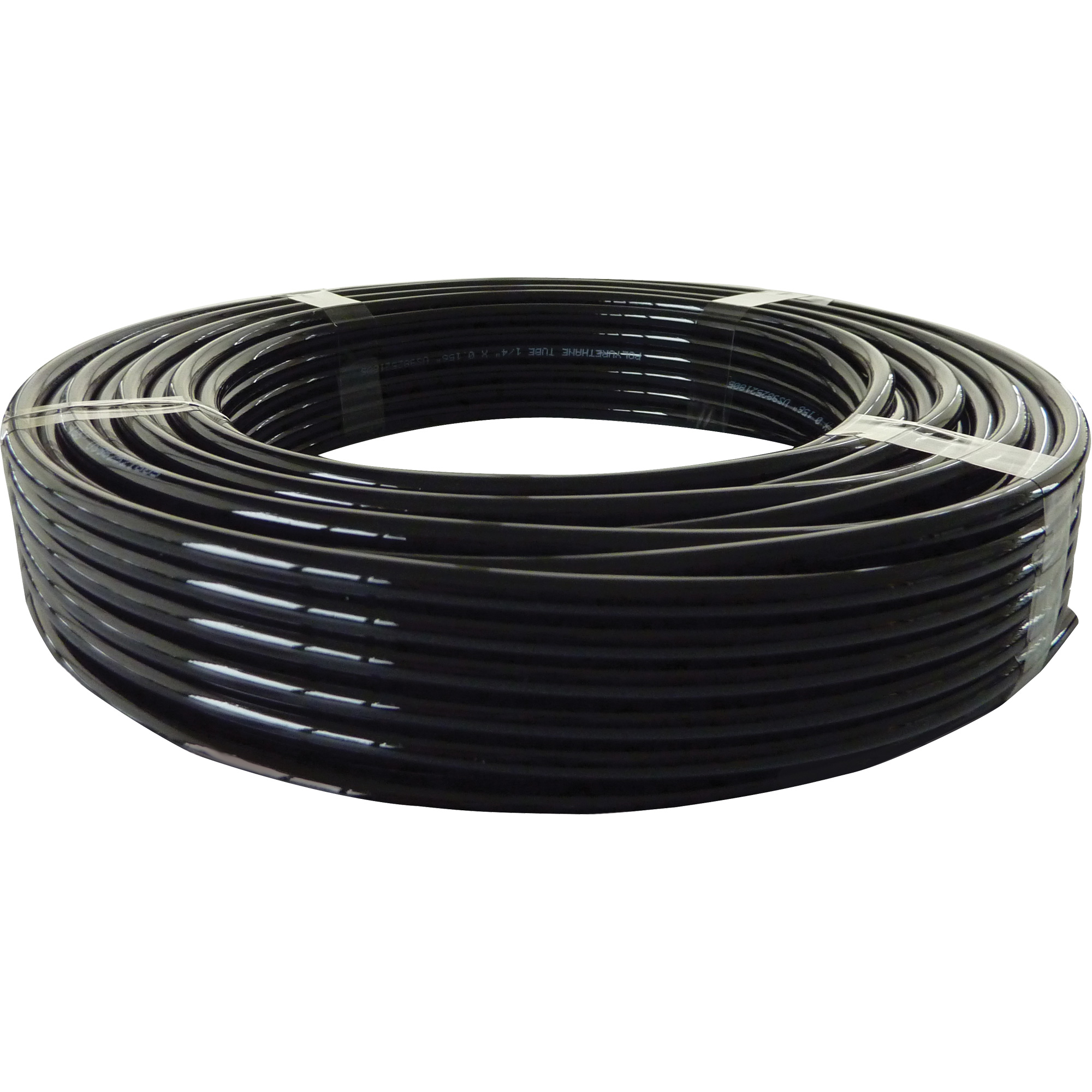 Tube pneumatique à longue durée de vie, Air, 0,375" DE x 100' lo, Nylon/Polyuréthane, Noir, 232 psi à 20°C