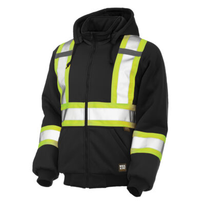Chandail avec capuchon de sécurité, Polyester, 3T-Grand, Noir