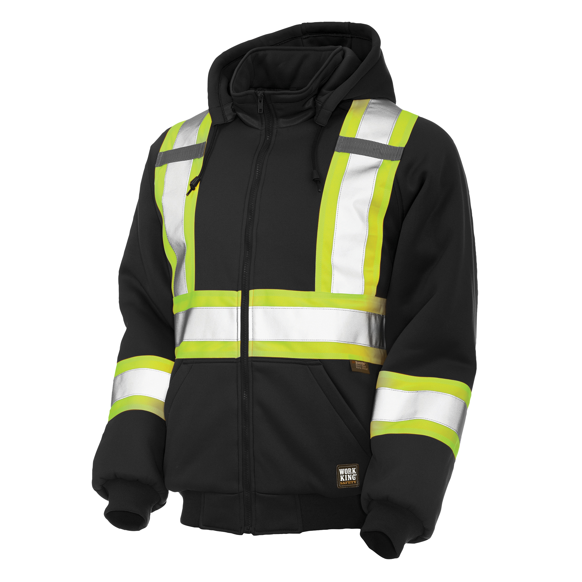 Chandail avec capuchon de sécurité, Polyester, 3T-Grand, Noir