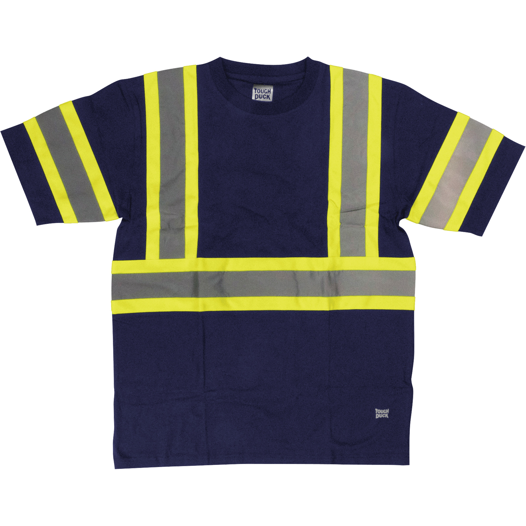 Chemise de sécurité à manches courtes, Coton, 3T-Grand, Bleu marin