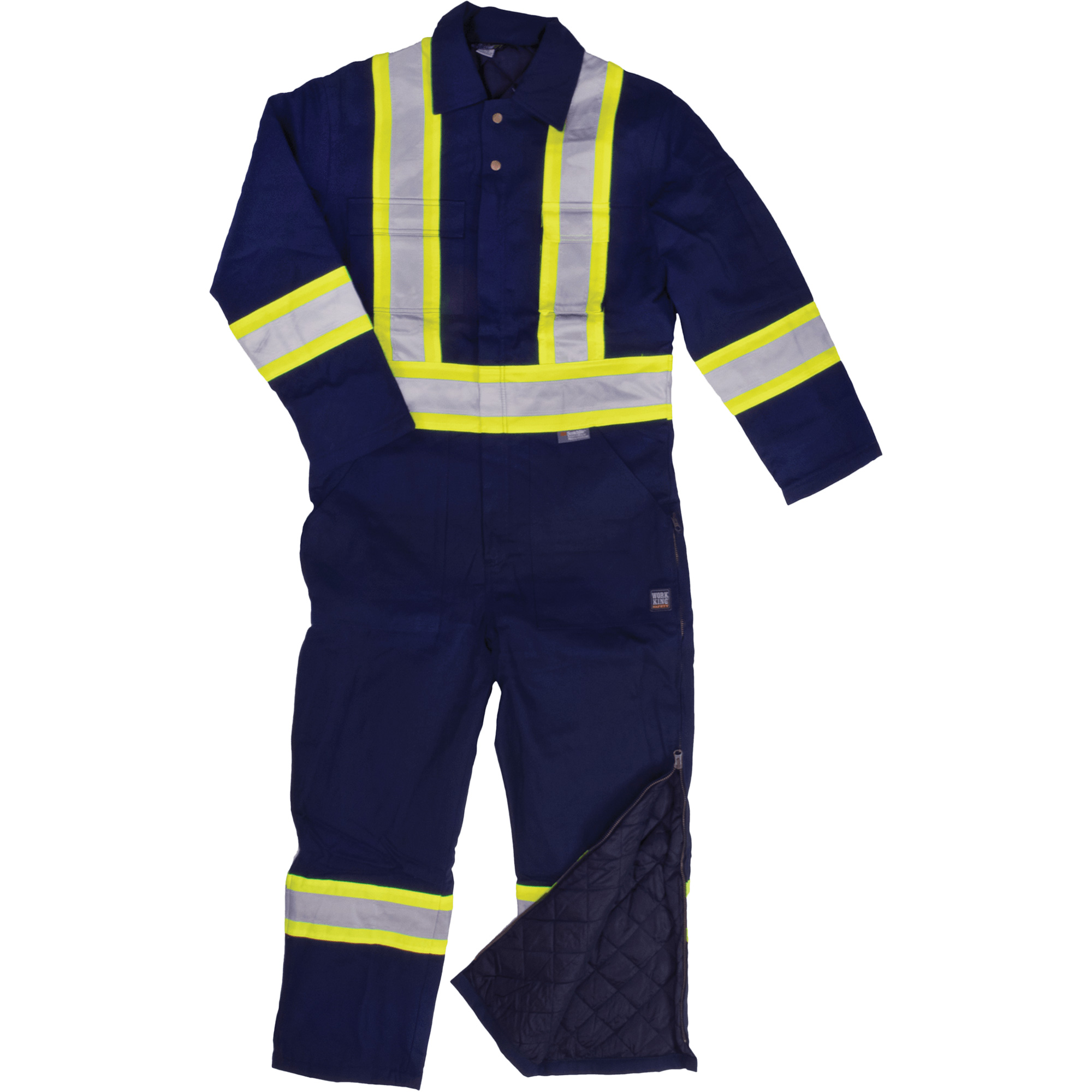 Combinaison en toile avec bandes réfléchissantes, 2T-Grand, Bleu marine