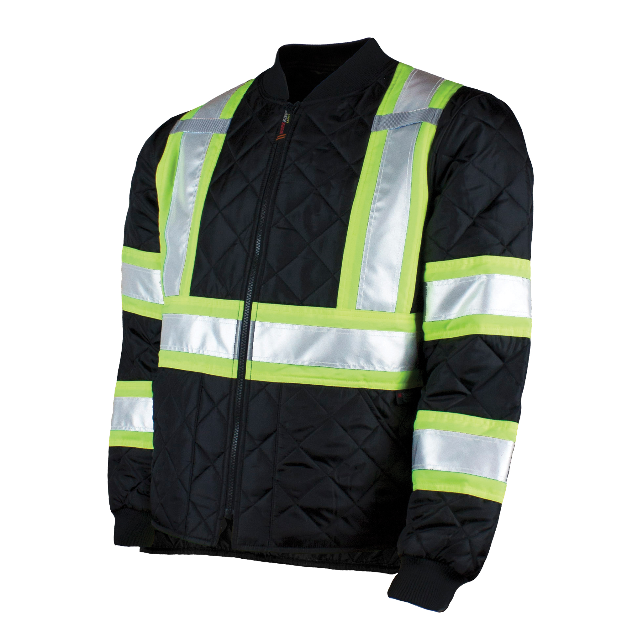 Manteau de sécurité matelassé, Polyester, Noir, Petit