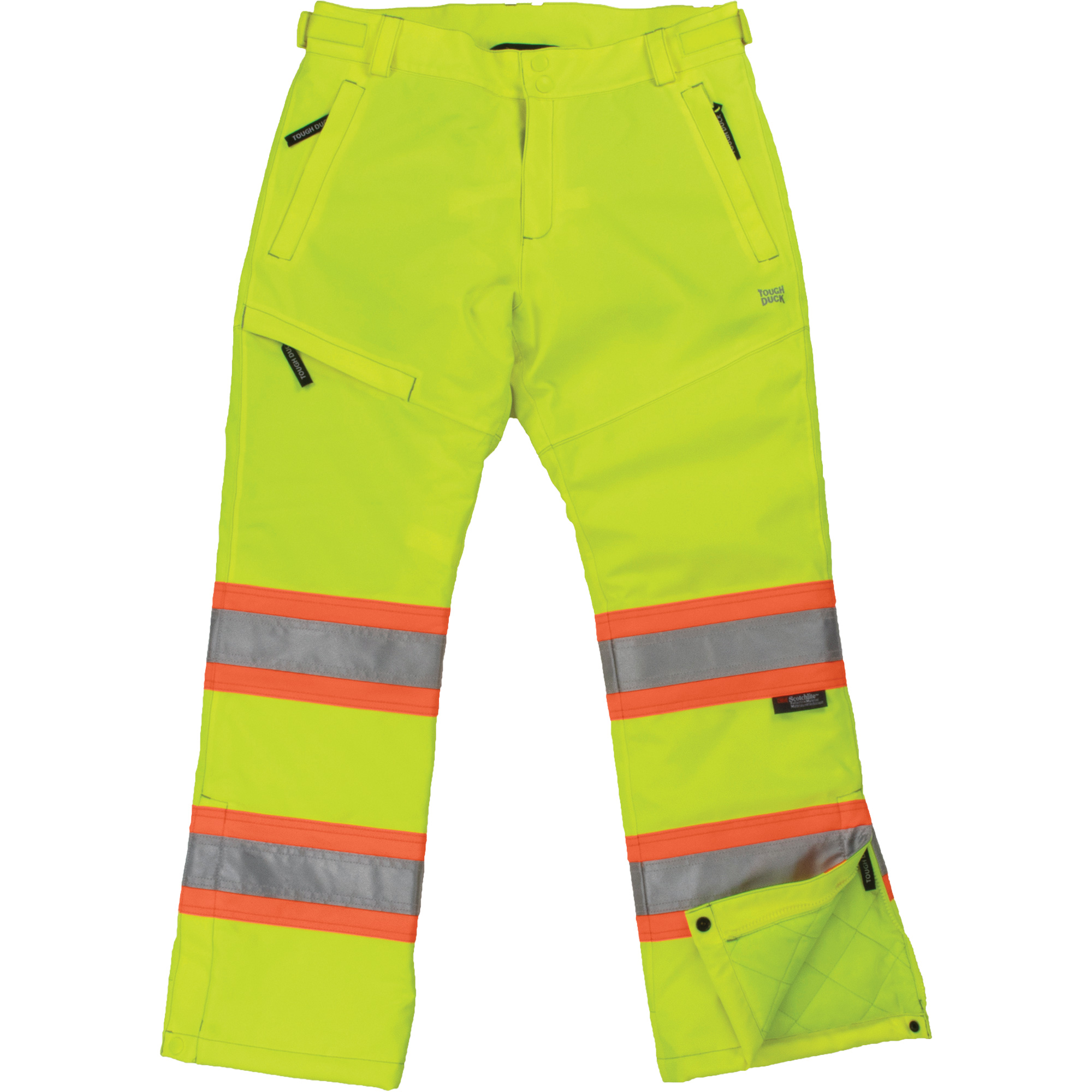 Pantalon de sécurité isolant et extensible pour femmes, Polyester, T-Grand, Jaune lime haute visibilité