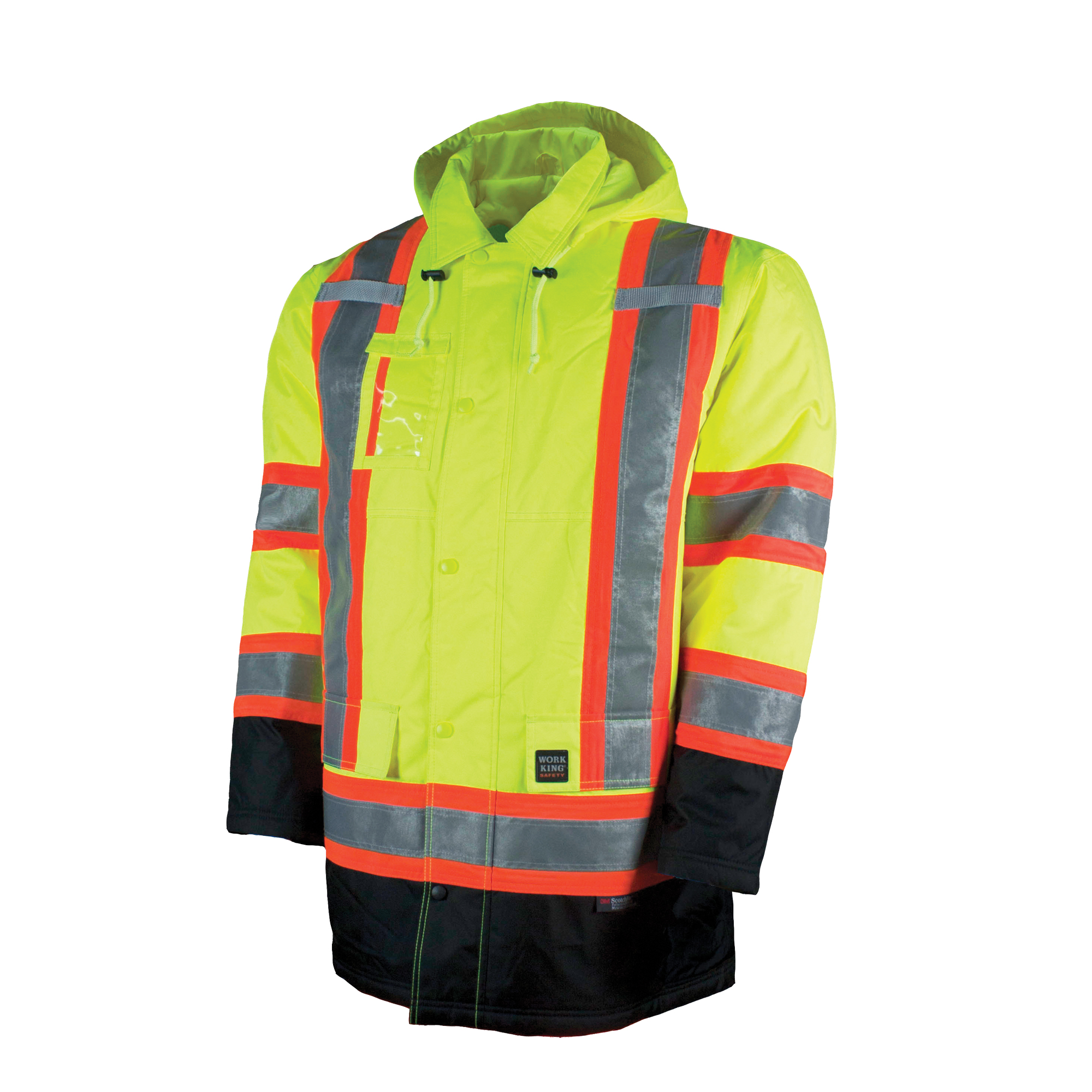 Parka de sécurité doublé, Jaune lime haute visibilité, 3T-Grand