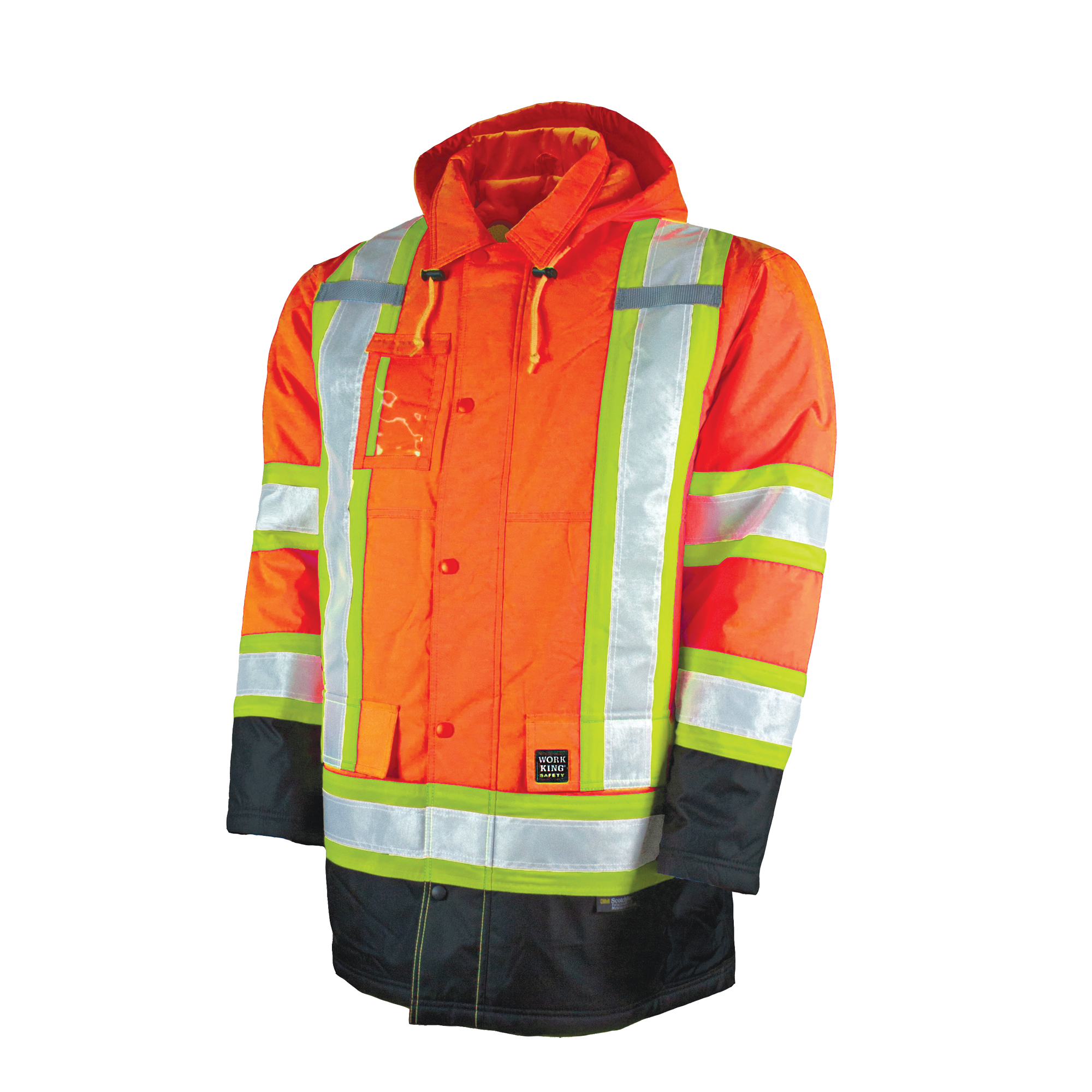 Parka de sécurité doublé, Orange haute visibilité, 2T-Grand