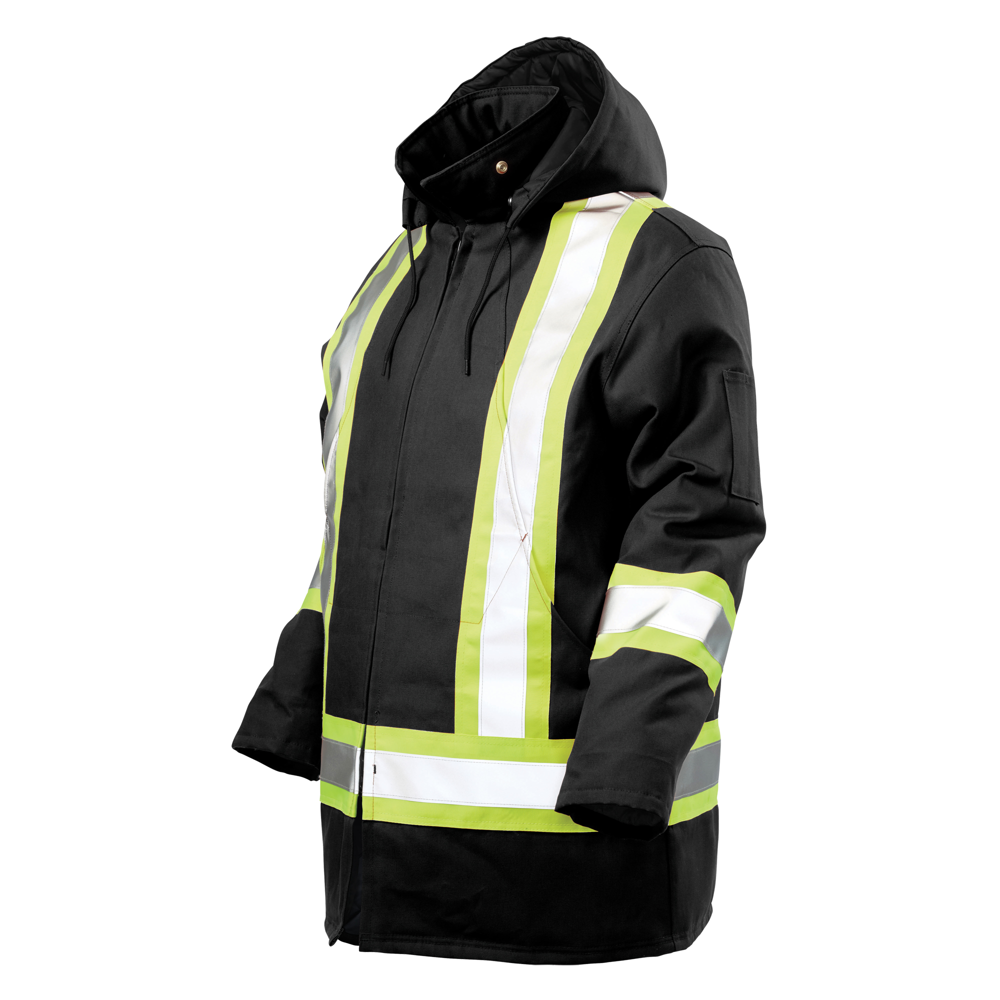Parka de sécurité, Noir, Grand