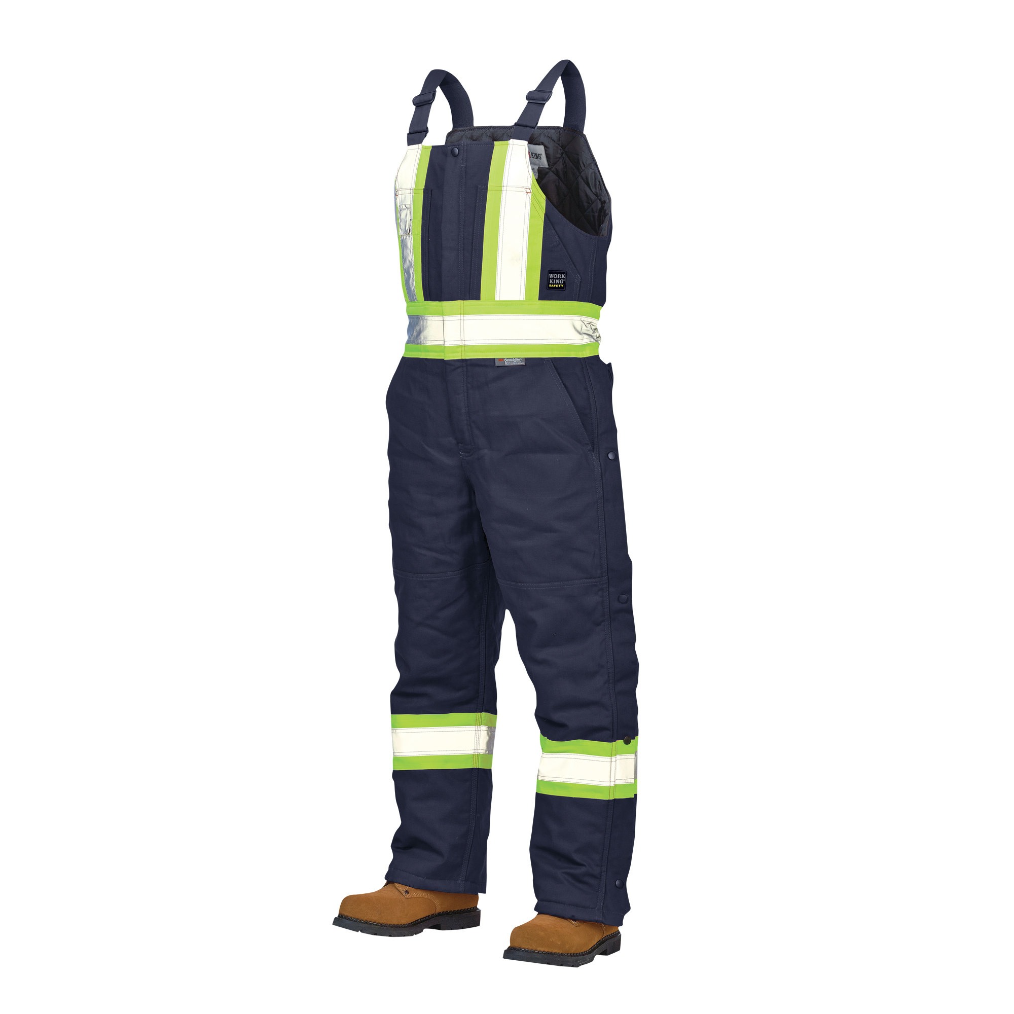 Salopettes de sécurité doublée en canevas, Coton, 3T-Grand, Bleu marine