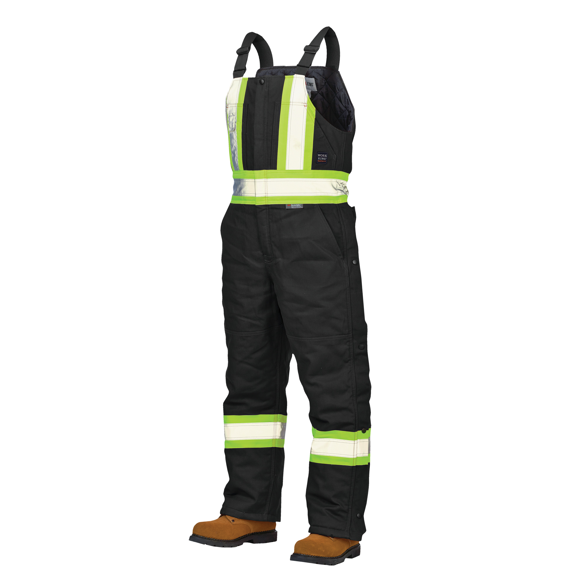 Salopettes de sécurité doublée en canevas, Coton, 4T-Grand, Noir