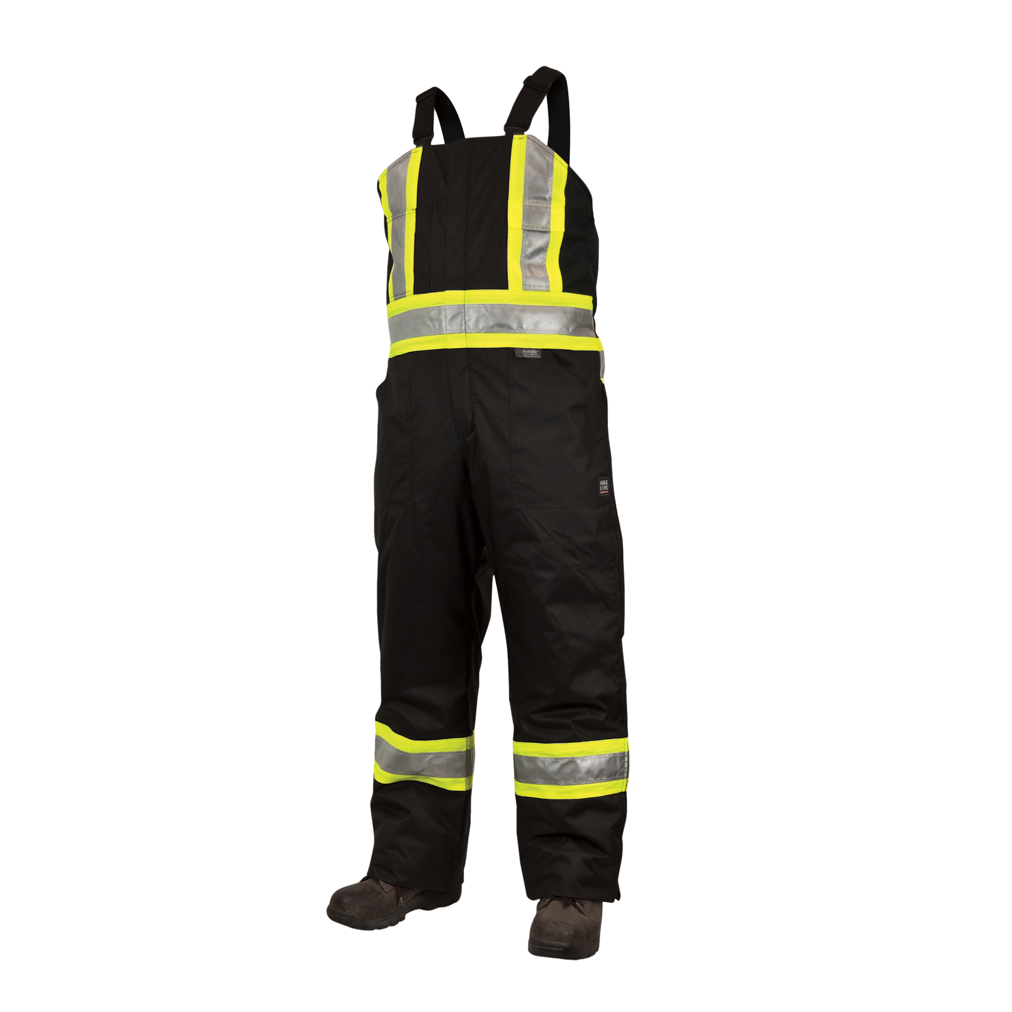 Salopettes de sécurité doublée, Polyester/Polyuréthane, 5T-Grand, Noir