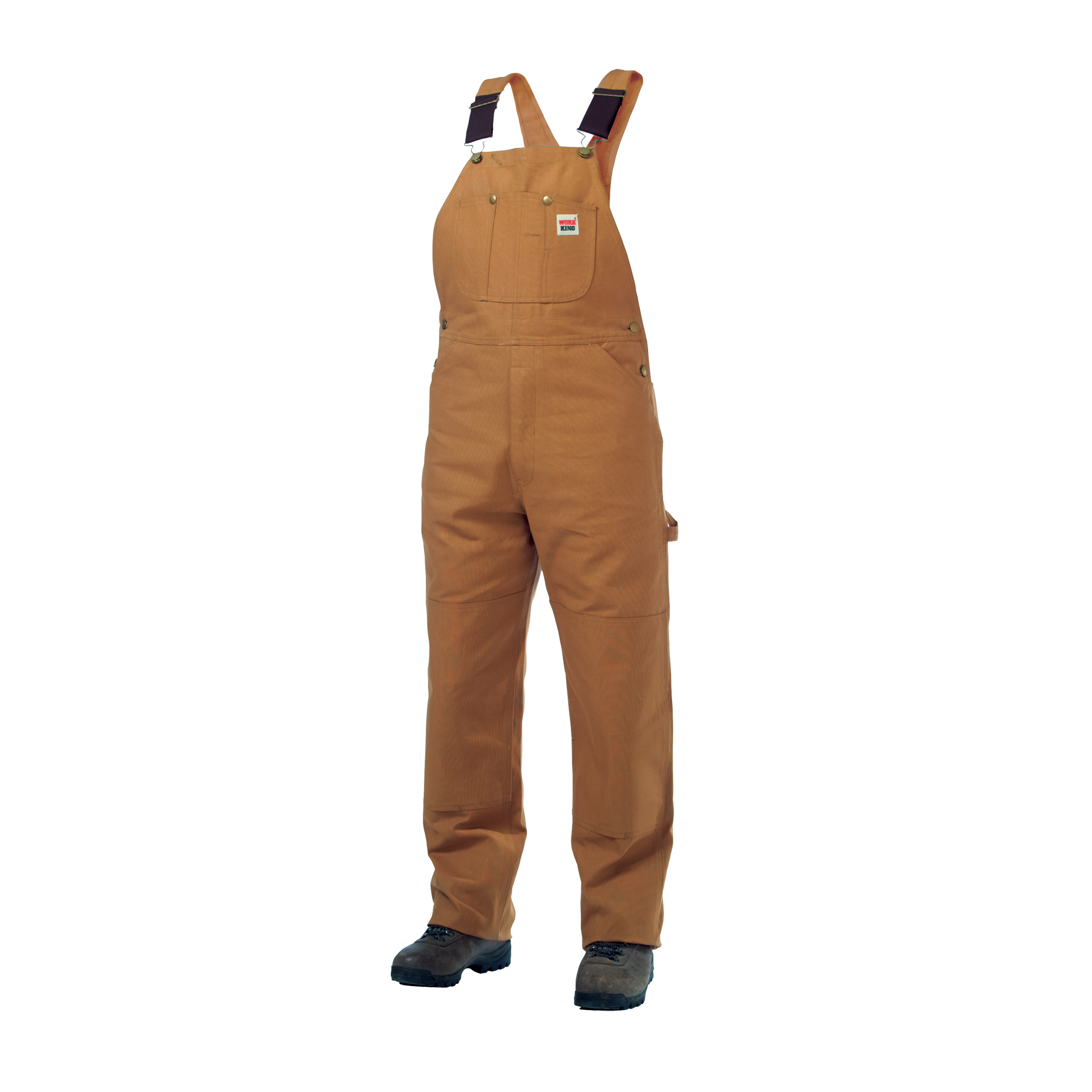 Salopettes en canevas de coton non doublée, Hommes, Grand, Brun