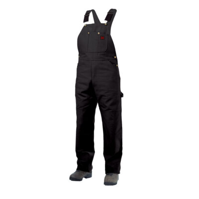 Salopettes en canevas de coton non doublée, Hommes, Moyen, Noir