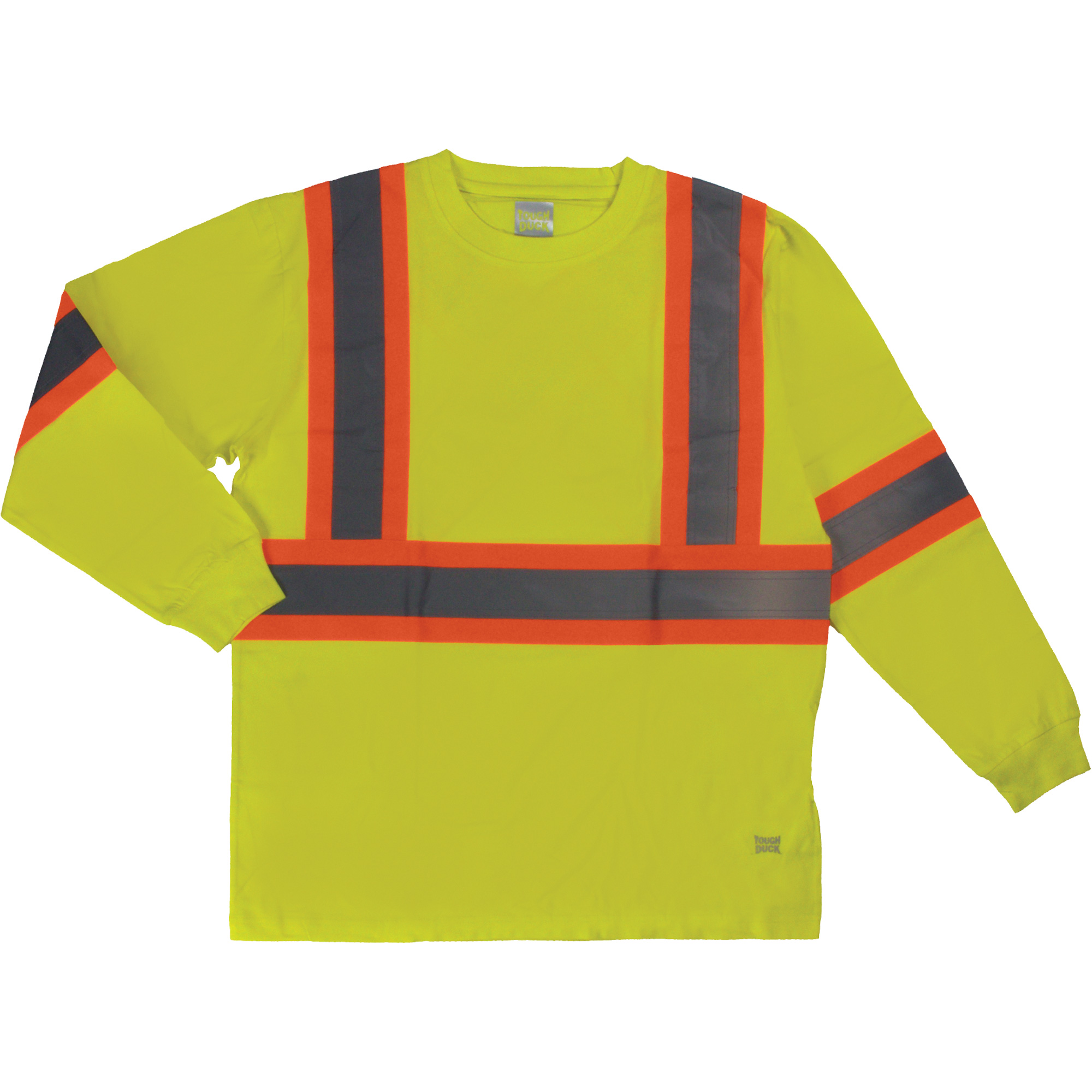 T-shirt de sécurité à manches longues, Coton, 5T-Grand, Jaune lime haute visibilité