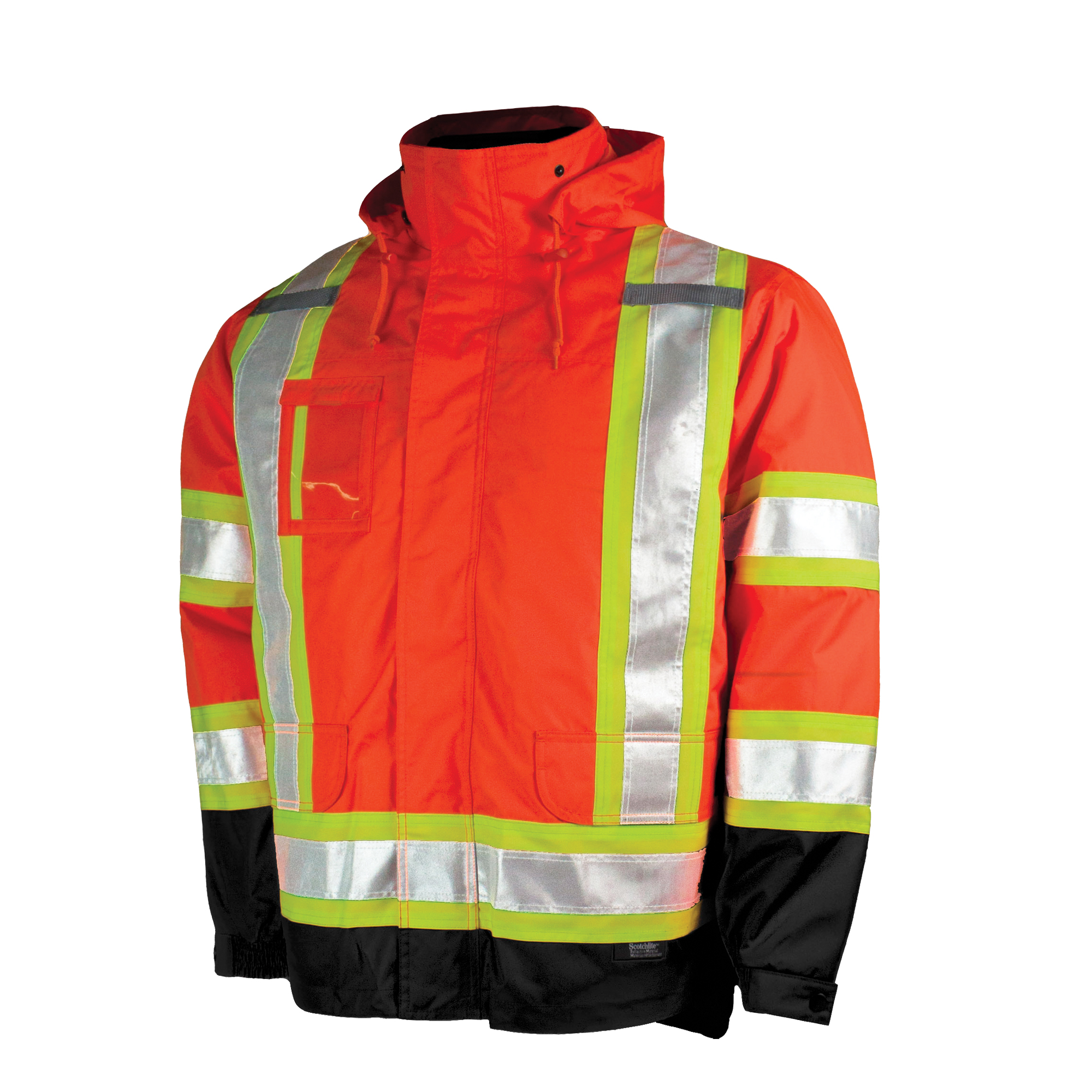 Veste de sécurité 5-en-1, Polyester, Orange haute visibilité, T-Grand