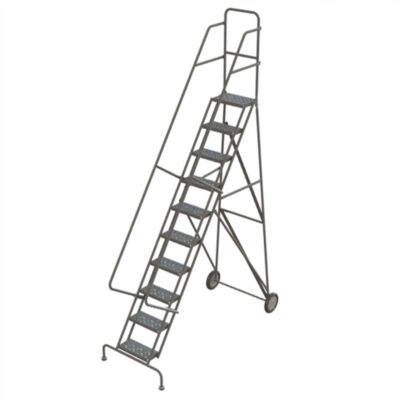 Échelles roulantes, 10 marches, Strié, Hauteur 106"