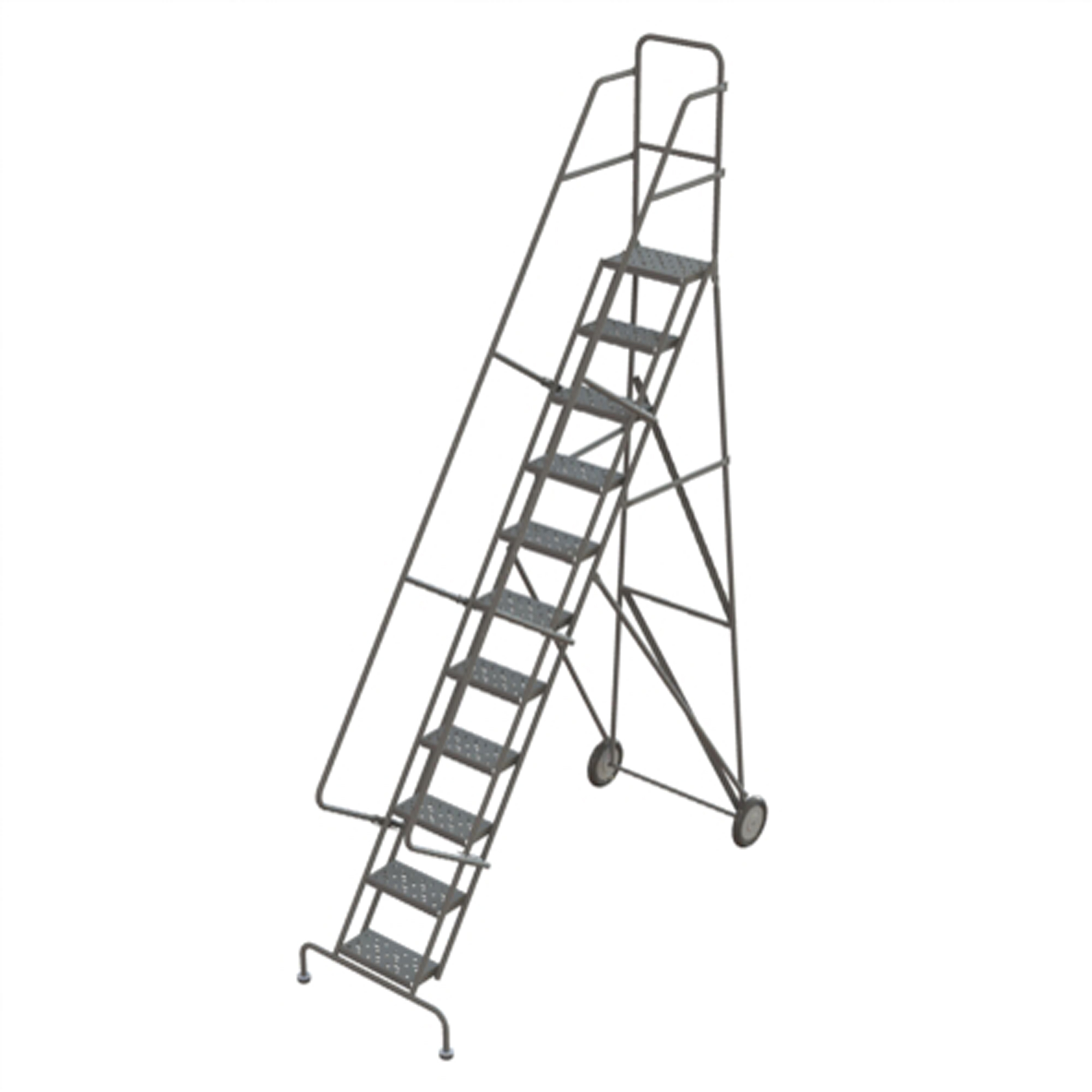 Échelles roulantes, 11 marches, Strié, Hauteur 116"
