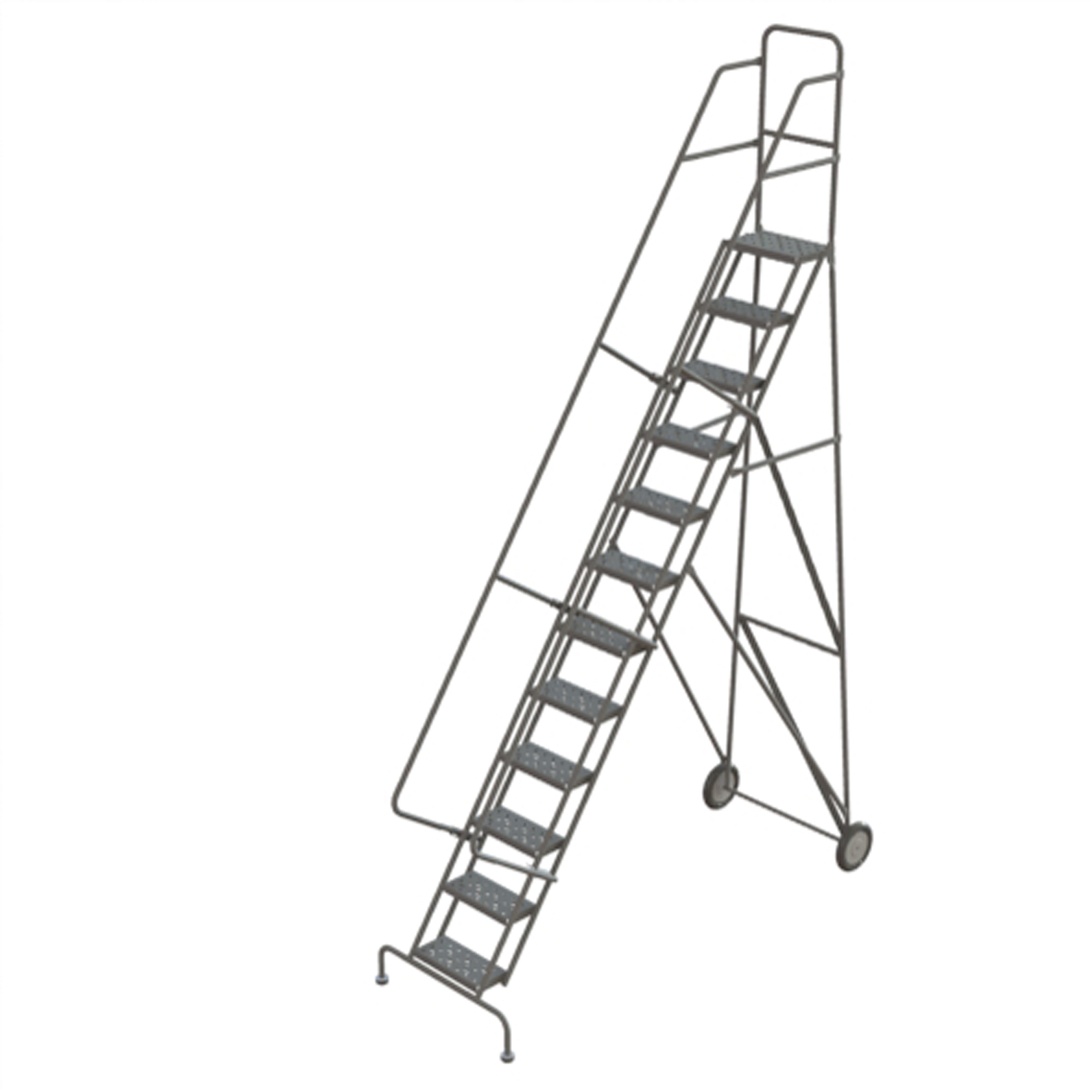 Échelles roulantes, 12 marches, Strié, Hauteur 126"