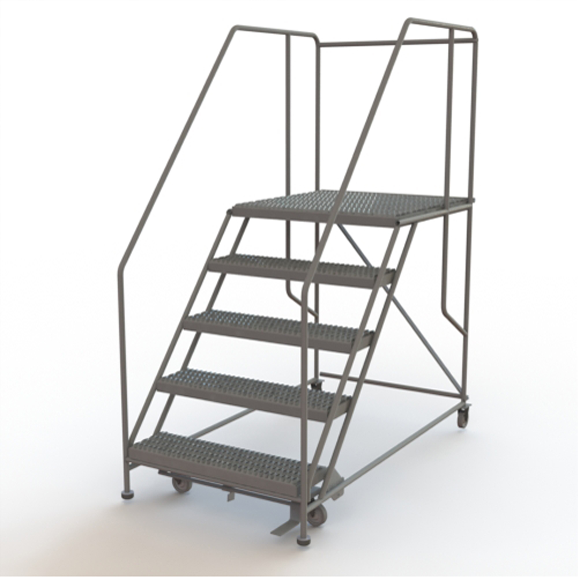 Plateforme de travail mobile, Acier, 5 Marches, 50" ha, 36" p, 36" Marche, Strié