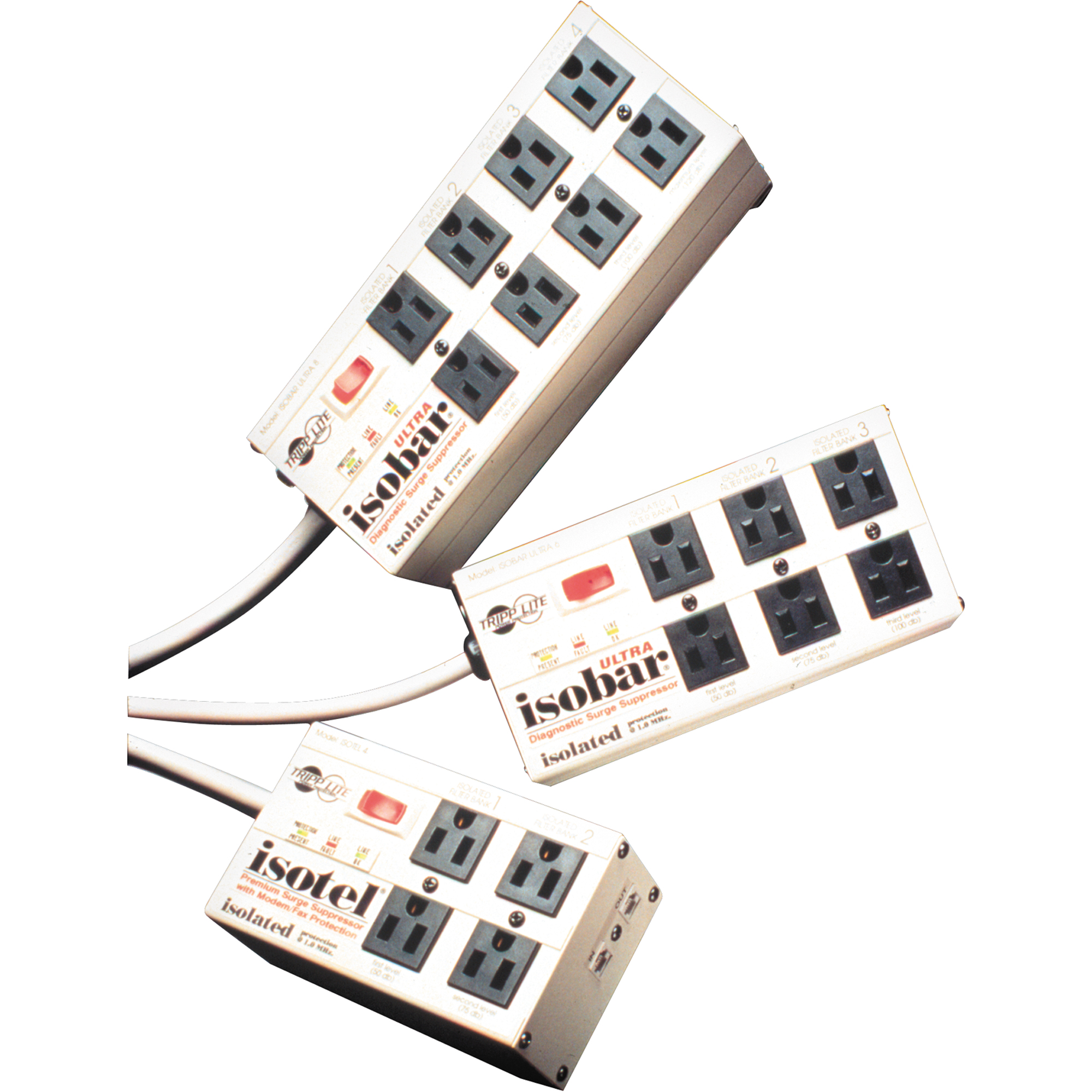 Limiteurs de surtension IsobarMD, 4 Prises, 3330 J, 1440 W, Cordon 6'