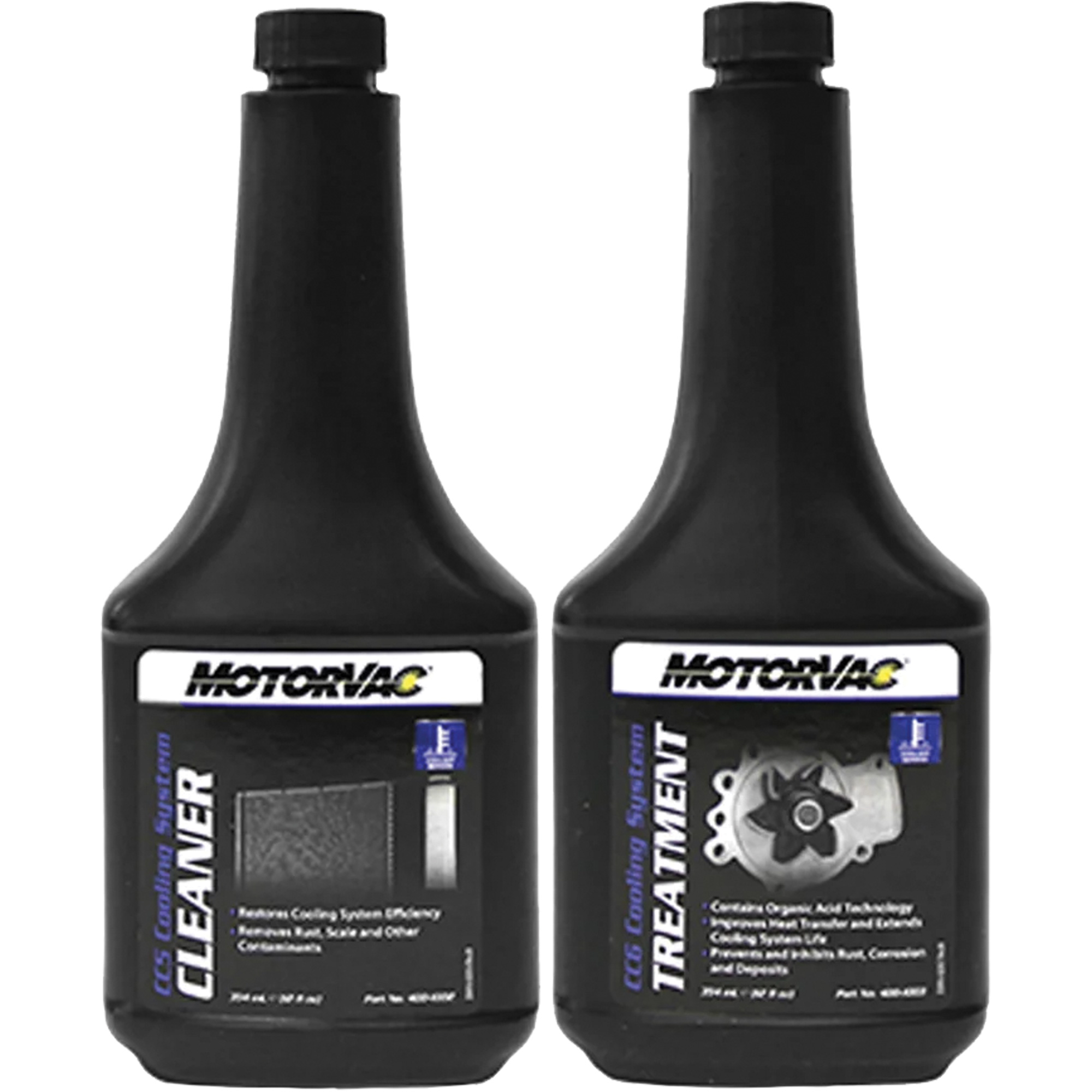 Trousse à 2 étapes CoolantCleanMC MotorVac, Bouteille