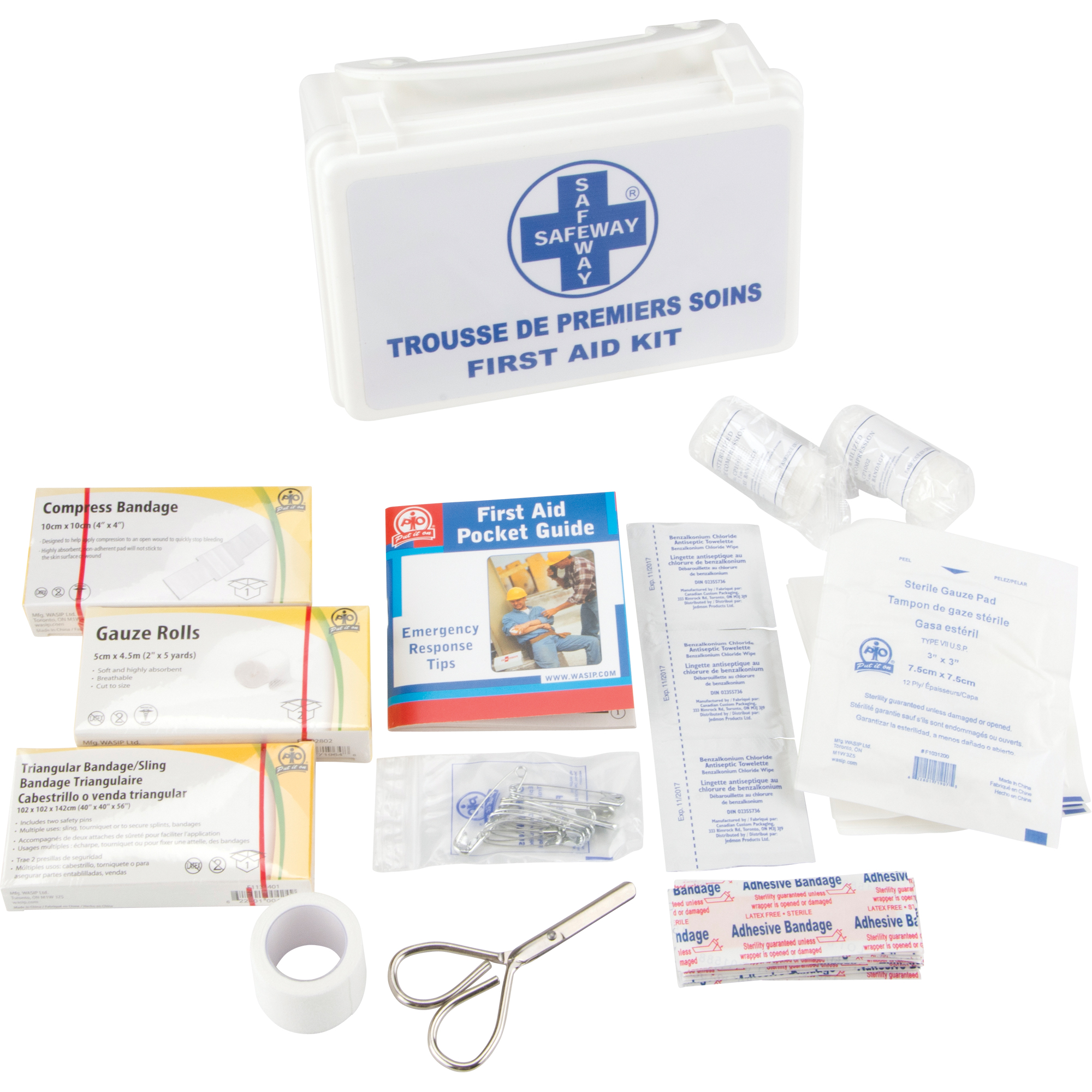 Trousse de premiers soins, Dispositif médical Classe 1, Boîte en plastique