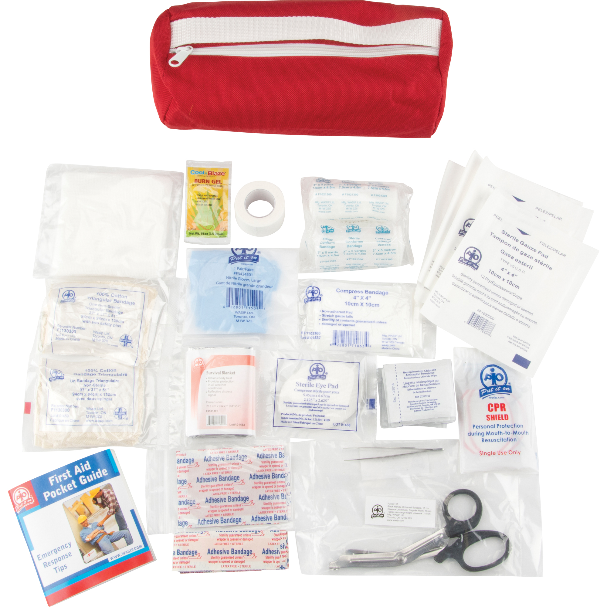 Trousse de premiers soins, Dispositif médical Classe 1, Sac en nylon