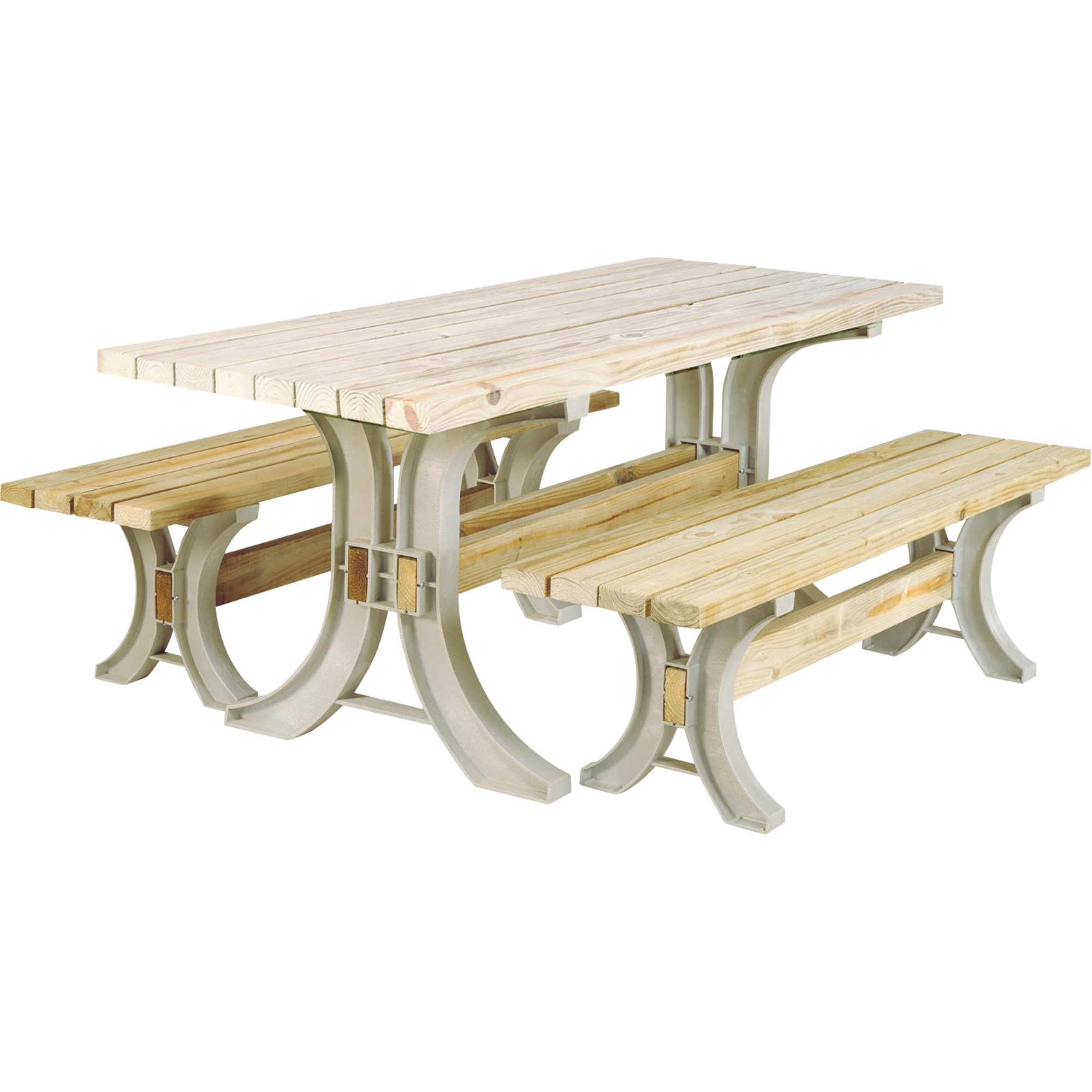 Trousse de table à pique-nique et bancs 2x4 BasicsMD, 8' lo x 30" la, Sable