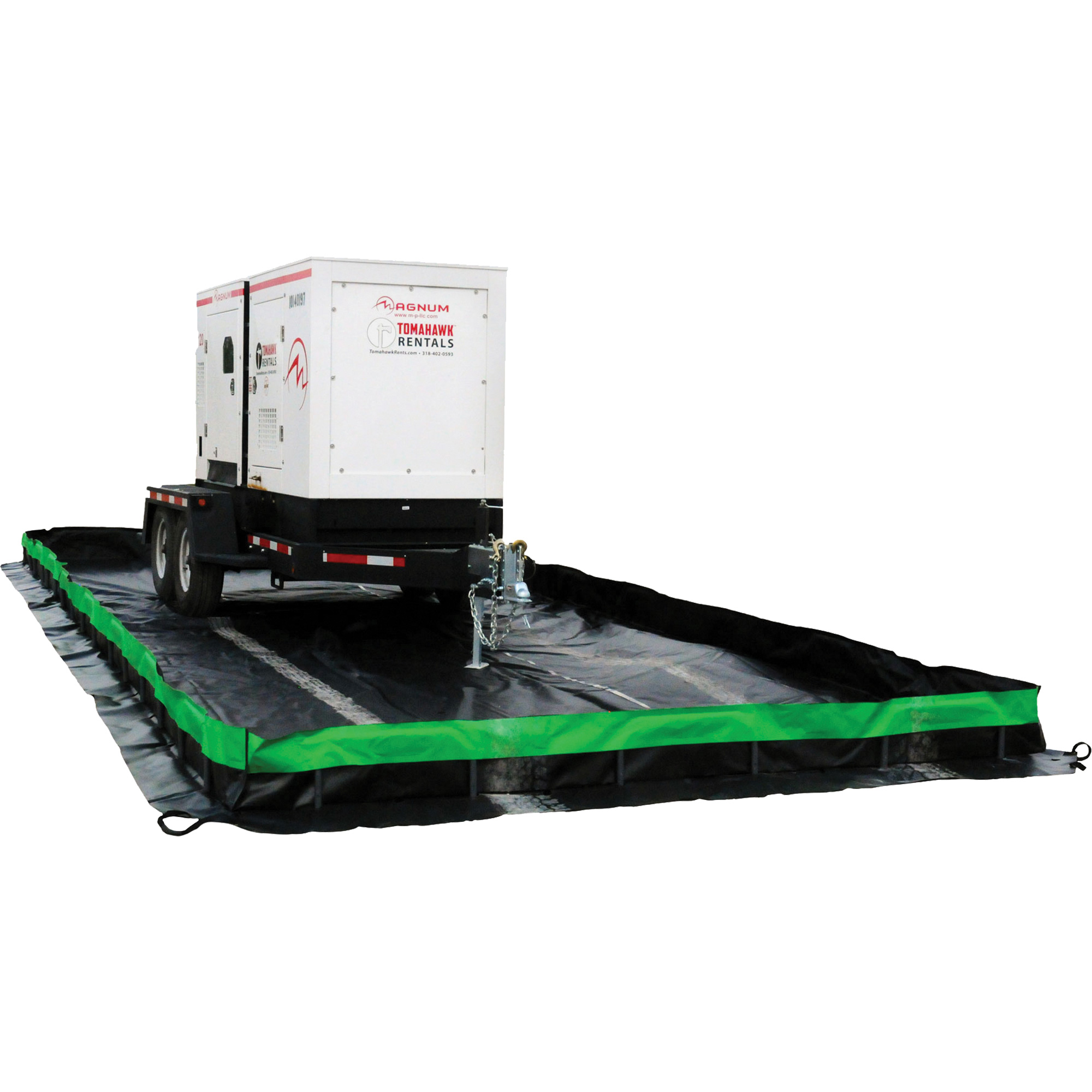 Berme à paroi repliable Ultra-Containment BermMD, Capacité 2692 gal. US, 12' la x 30' lo x 12" h, Support à charnière