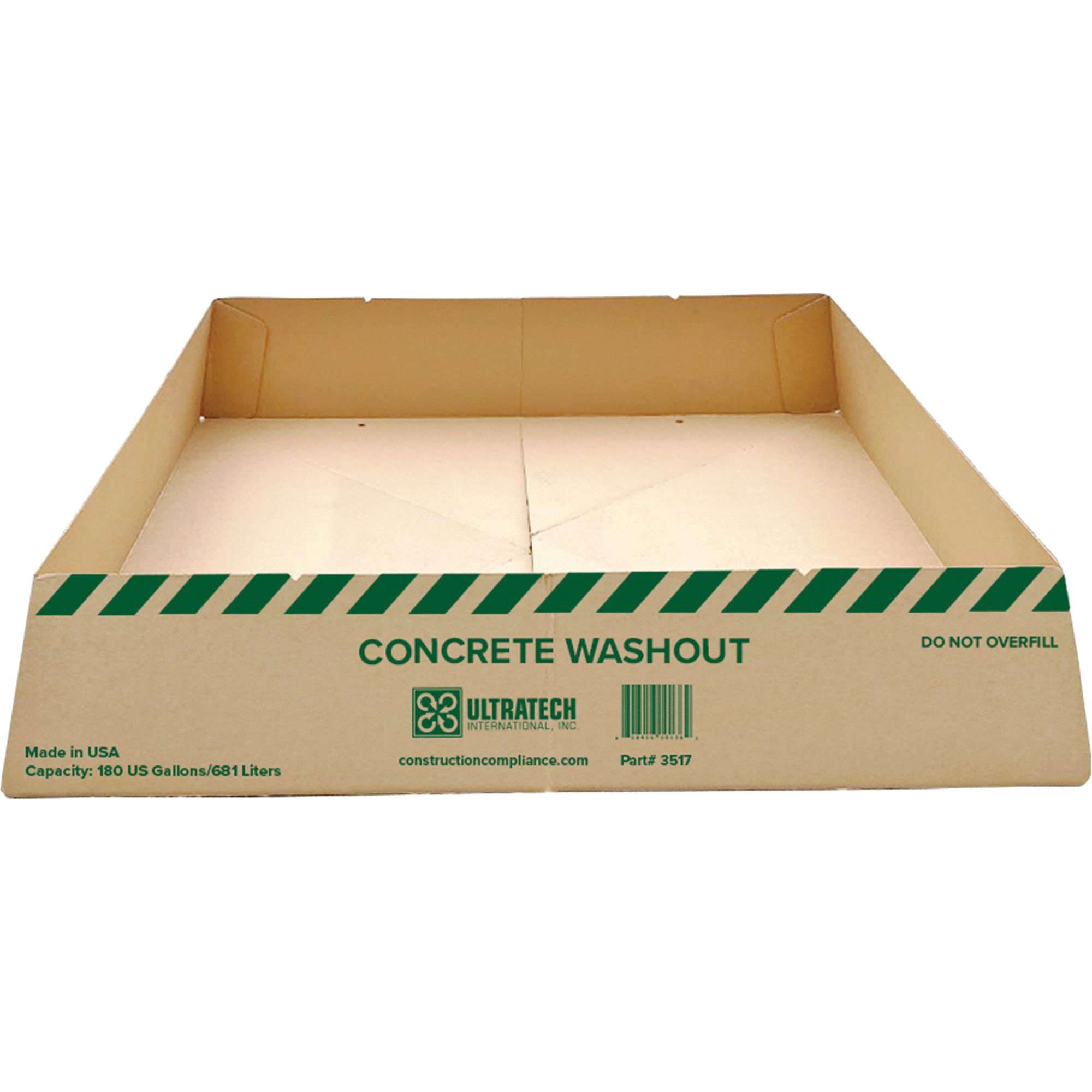 Berme de lavage de béton économique Ultra-ConcreteMD, Capacité 140 gal., 4' la x 4' lo x 15" h