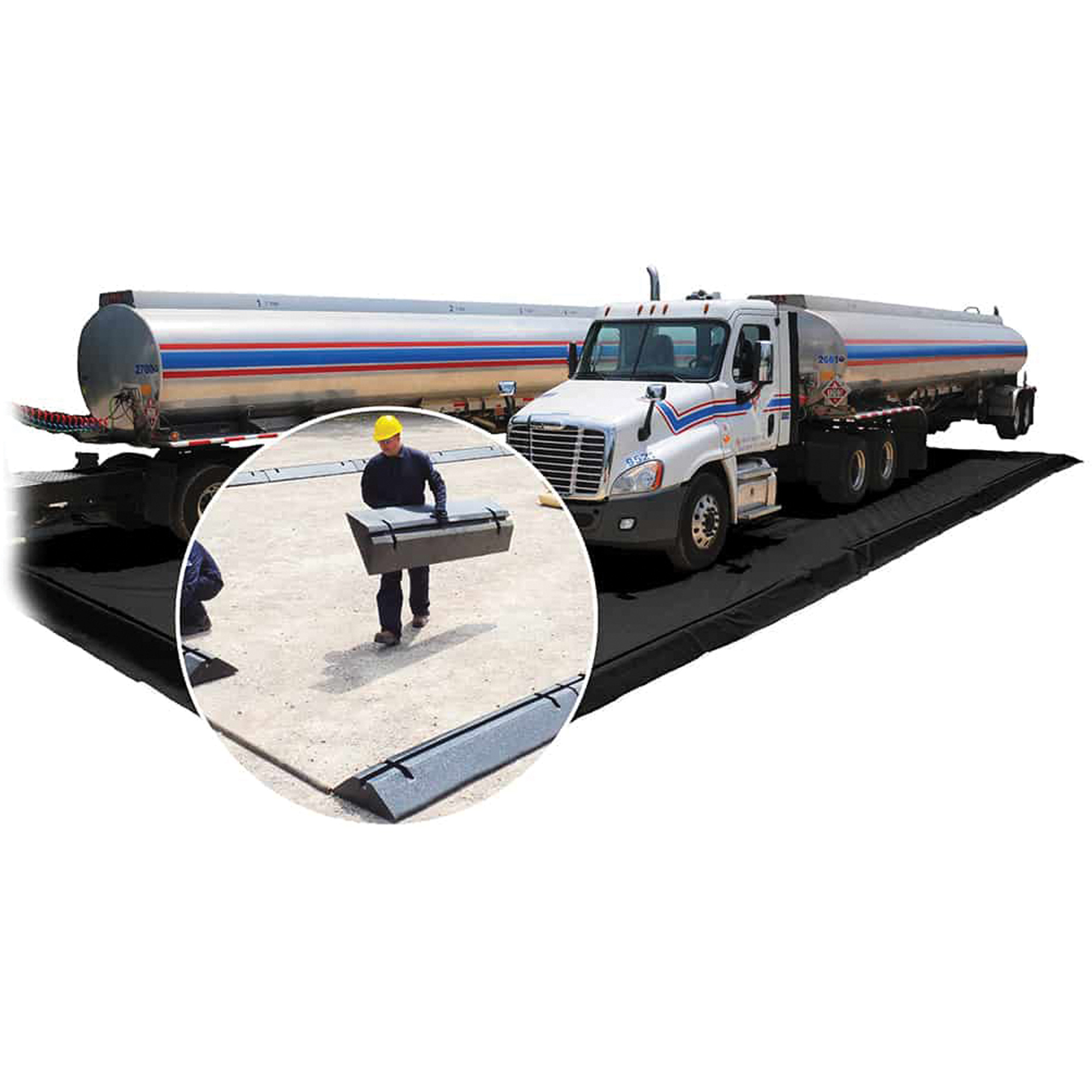 Berme Gorilla Ultra-Containment BermMD, Capacité 11452 gal. US, 55' la x 55' lo x 6" h, Paroi en mousse