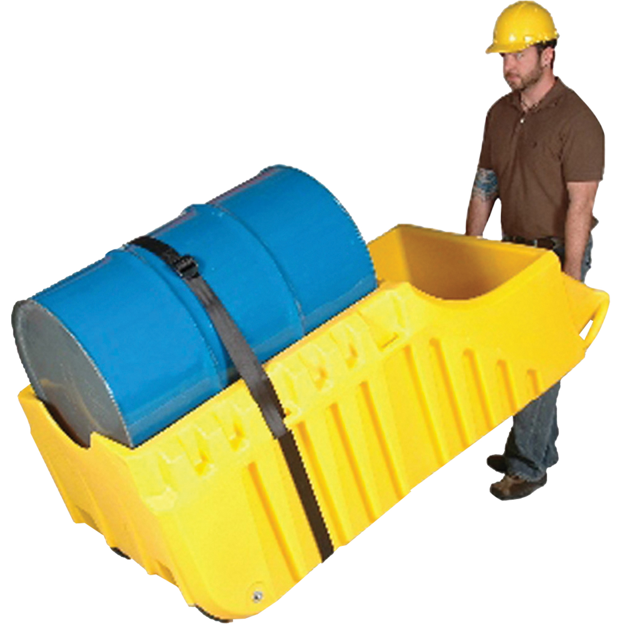 Chariot pour baril, 26,5'' lo x 26,5'' la x 5'' h, Cap. de déversement 800 gal. US