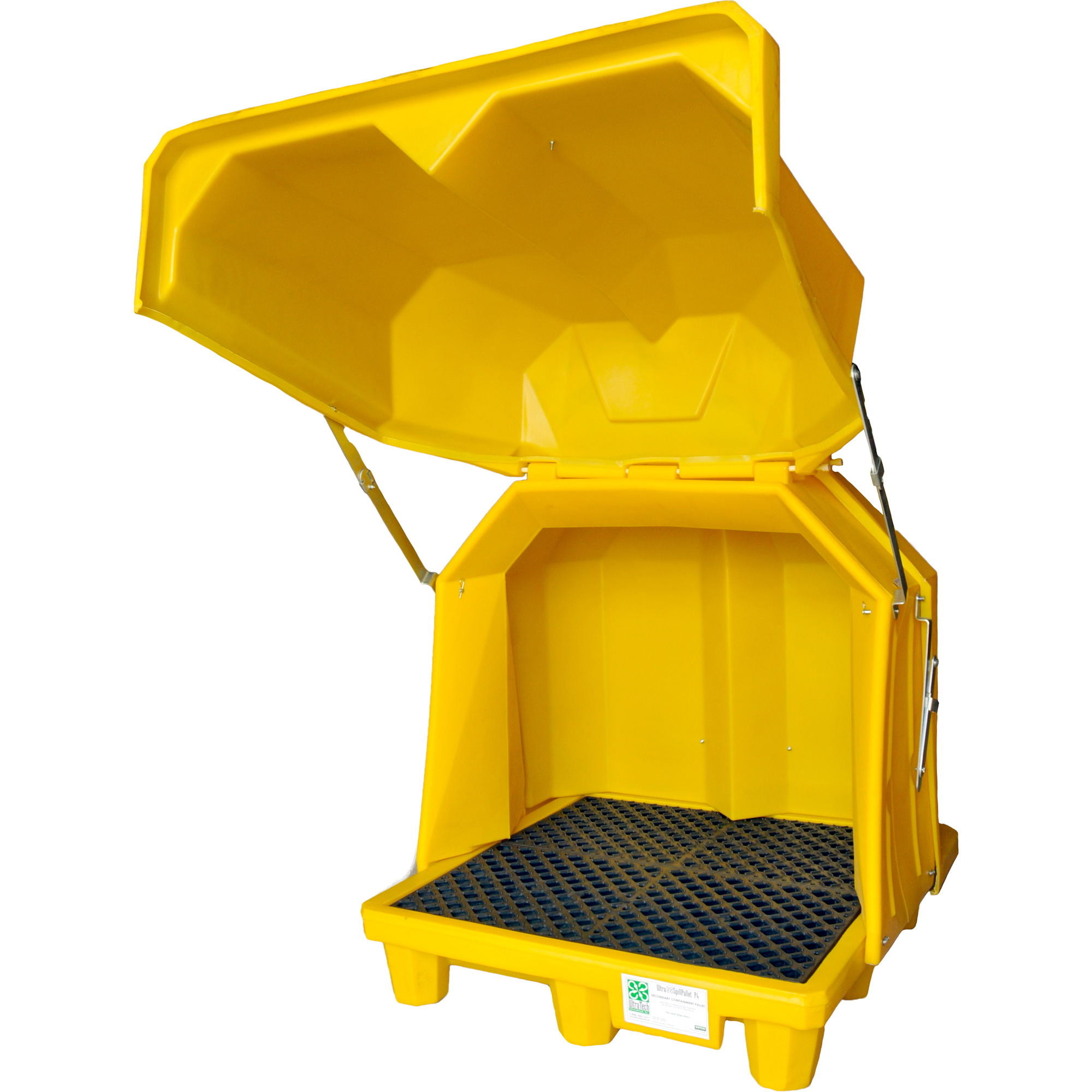 Palettes anti-déversement Ultra-Hard Top P4 sans drain pour l'entreposage à l'extérieur, 57" lo x 54" la x 64,25"/64,5" h, Capacité de charge 6000 lb