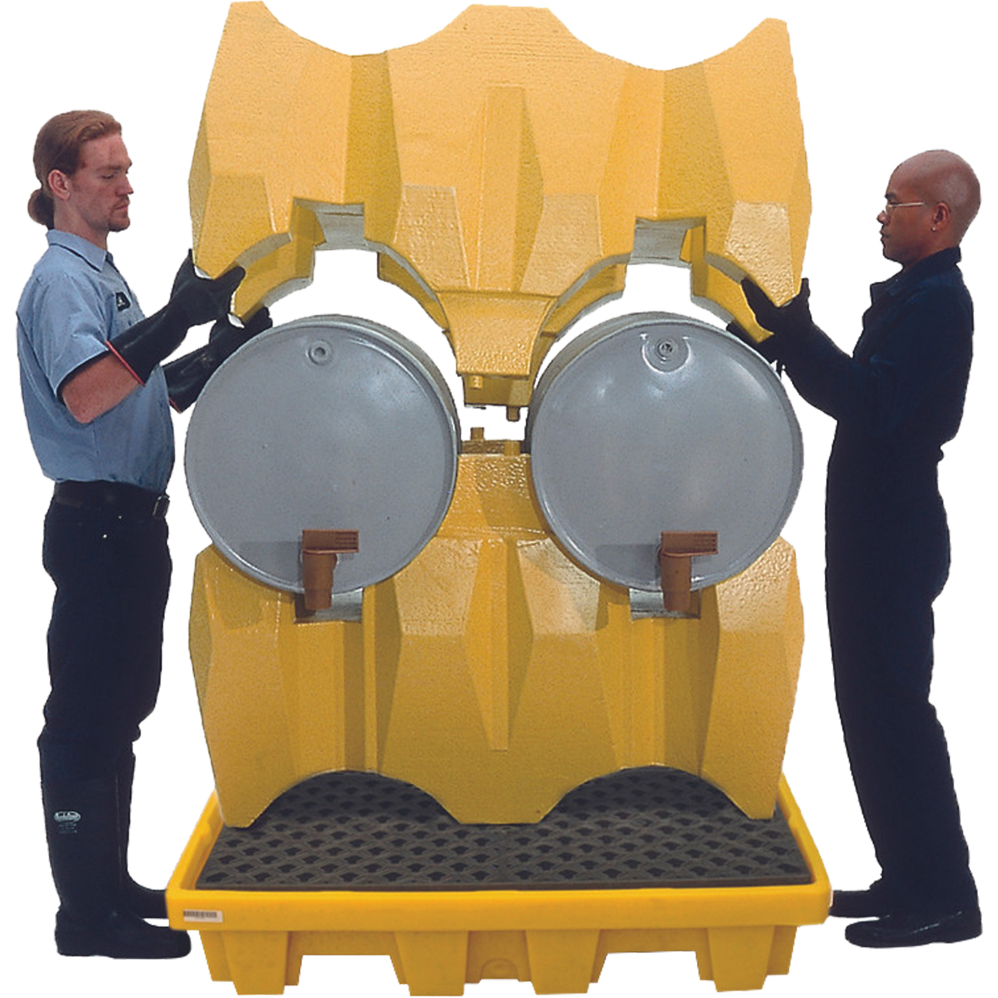 Système de confinement Ultra-Drum avec drain pour 4 barils, 53" lo x 53" la x 77,8" ha, 3000 gal. US Capacité