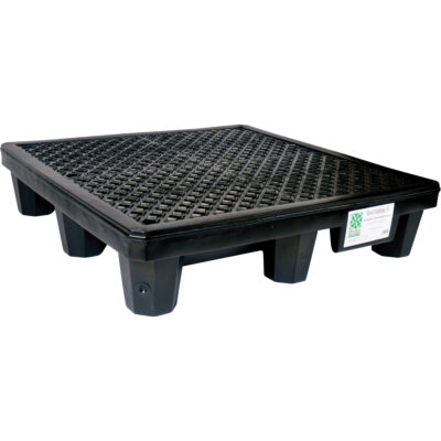 Ultra-Spill PalletMD modèle économique, 4 barils, Capacité de déversement 66 gal. US, 53" x 53" x 11,8"