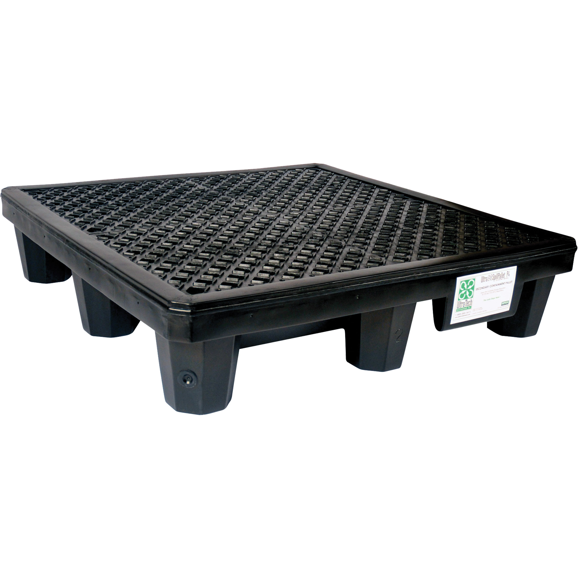Ultra-Spill PalletMD modèle économique, 4 barils, Capacité de déversement 66 gal. US, 53" x 53" x 11,8"