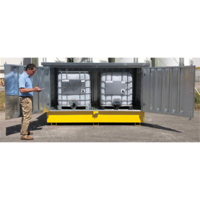Ultra-Twin IBC en acier avec couvercle rigide, 123,4" lo x 73,4" la x 66,4" h, Capacité de charge 12250 lb