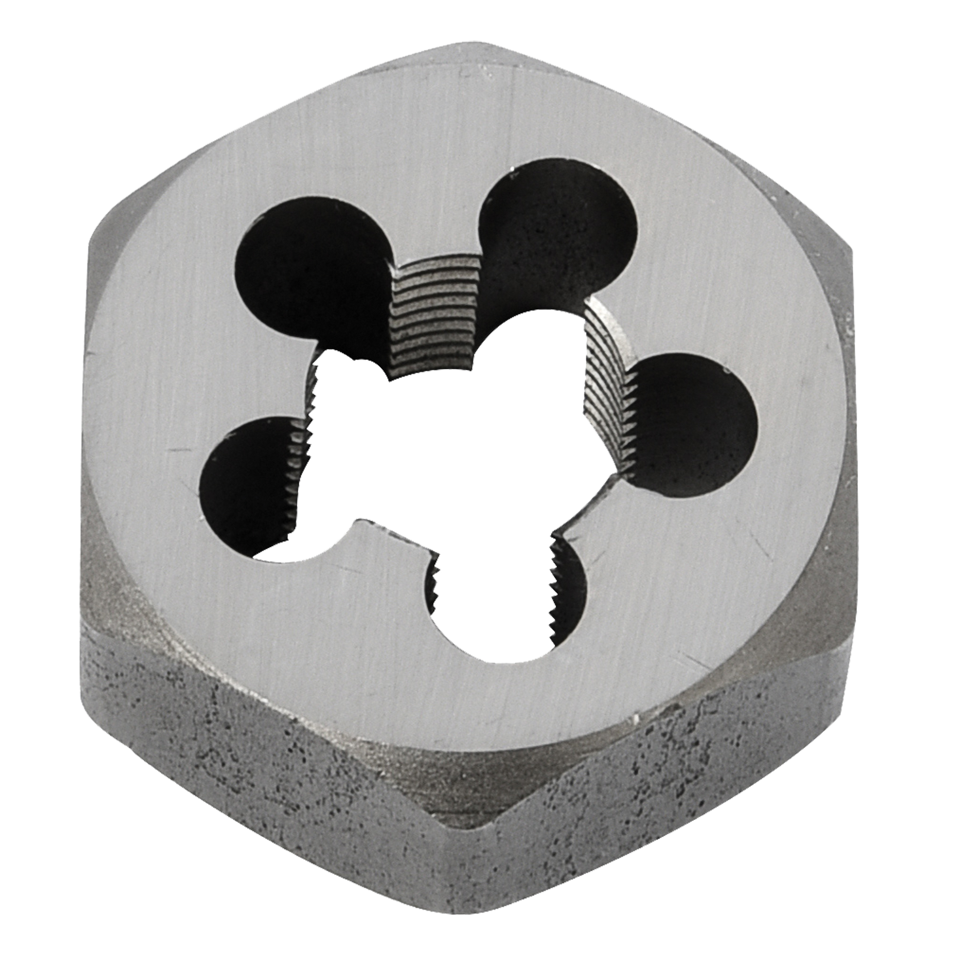Écrou à refileter hexagonale, dia. 1"/1-1/16", Filet de 3/8"-18, Acier au carbone/Acier au chrome