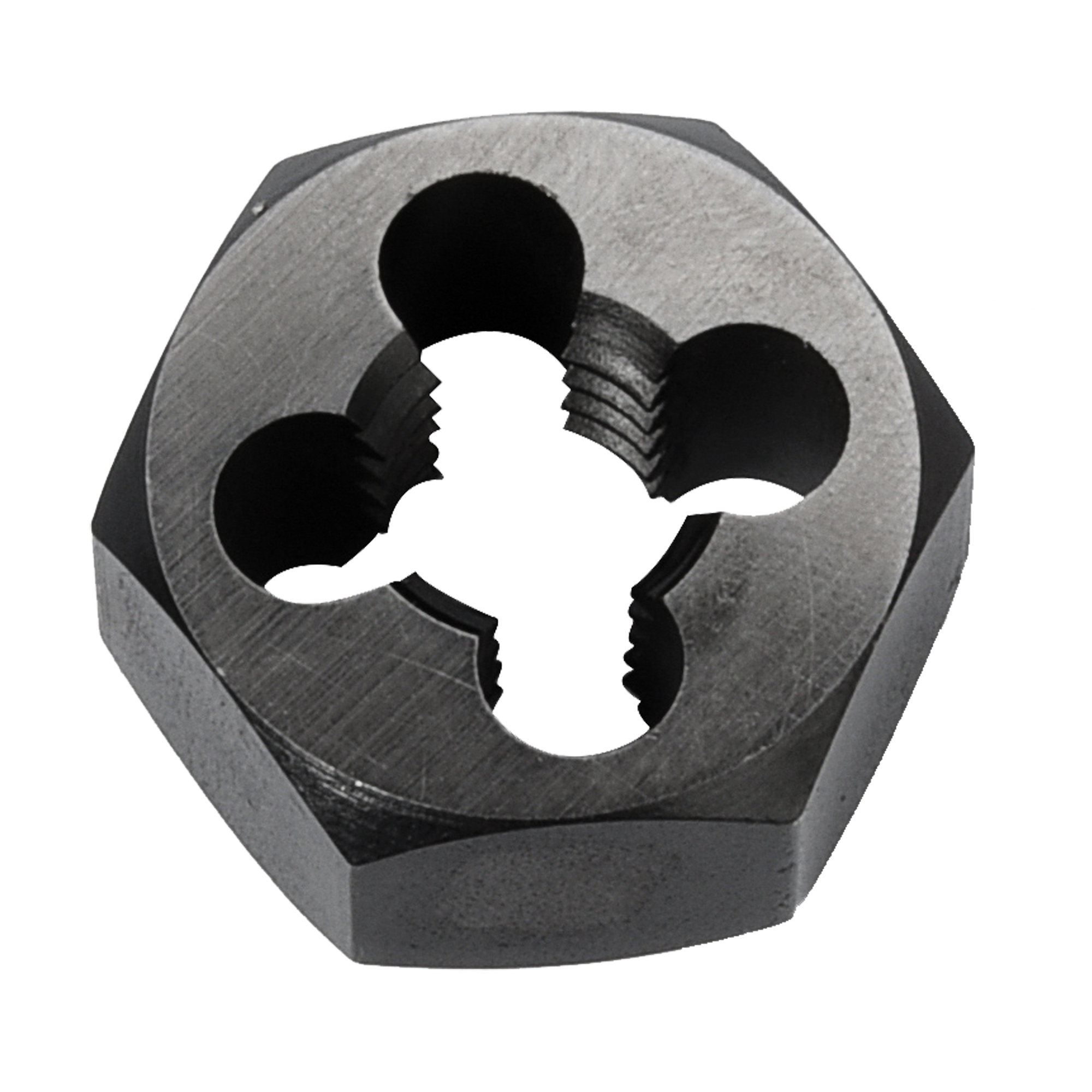 Écrou à refileter hexagonale, dia. 1"/1-1/4", Filet de 1/4"-18, Acier au carbone/Acier au chrome