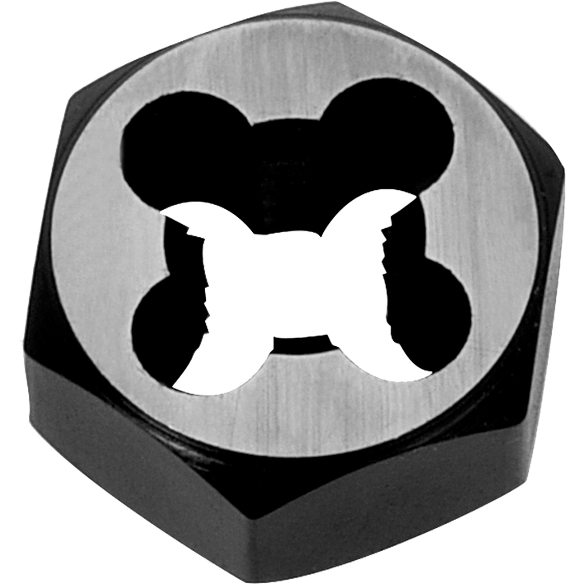 Filière de refiletage hexagonale pour boulon, dia. 1", Filet de M6x1, Acier au chrome