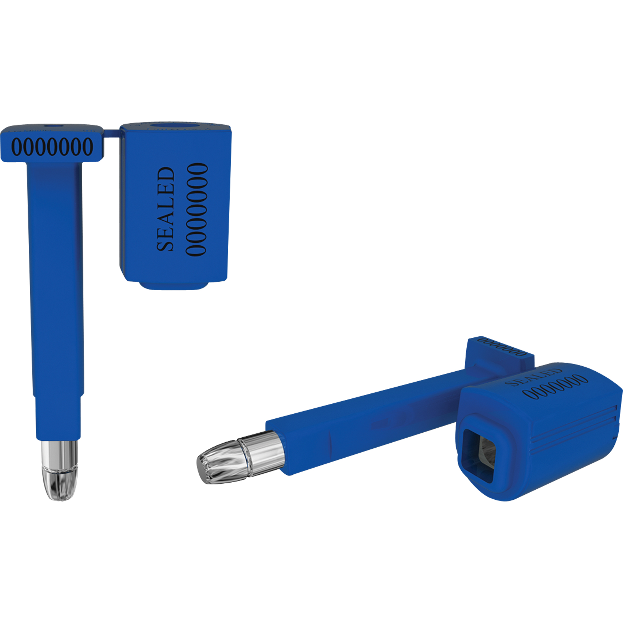 Scellés de haute sécurité LocktainerMC, 3-1/4", Métal, Scellé à boulon