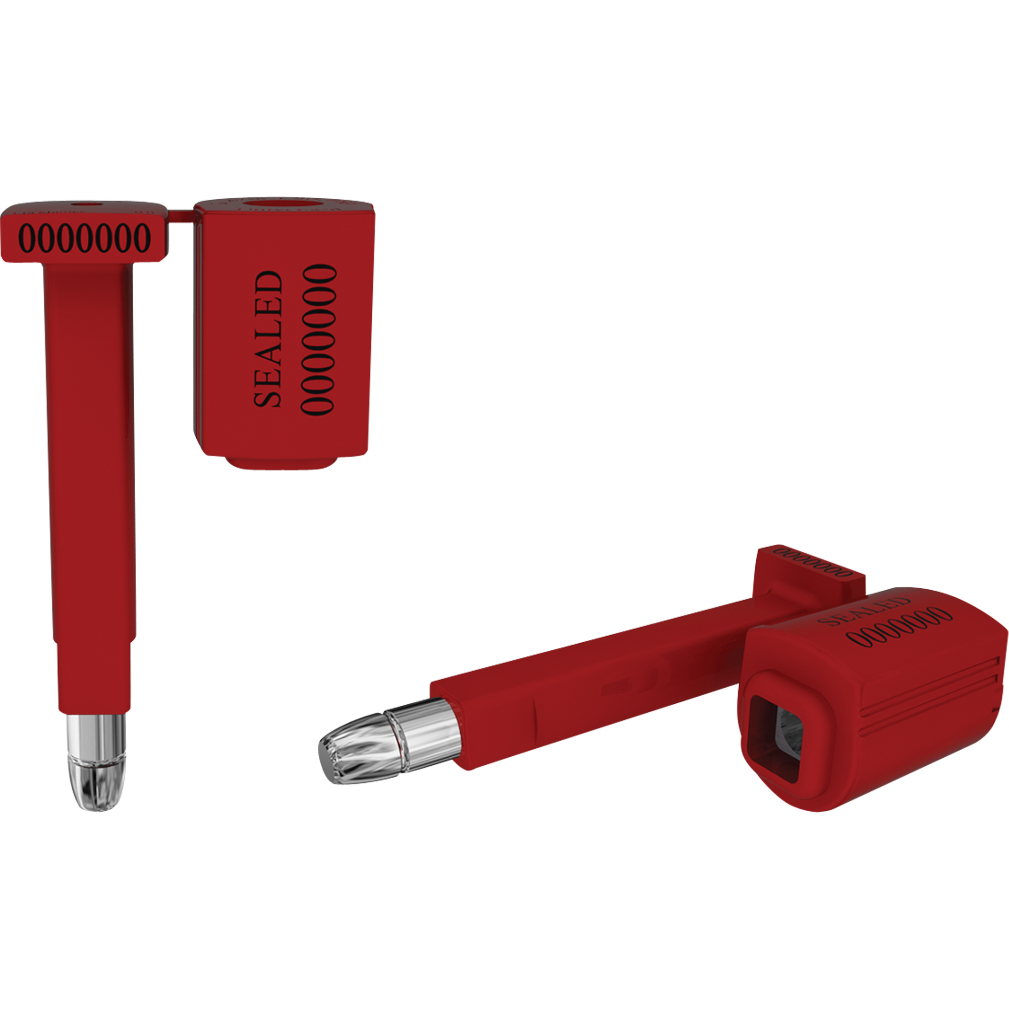 Scellés de haute sécurité LocktainerMC, 3-1/4", Métal, Scellé à boulon