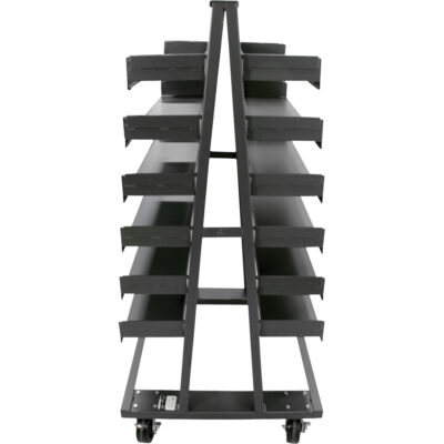 Chariot à cadre en A robuste à deux côtés avec 12 plateaux, 38" x 30" x 63", Capacité 2500 lb
