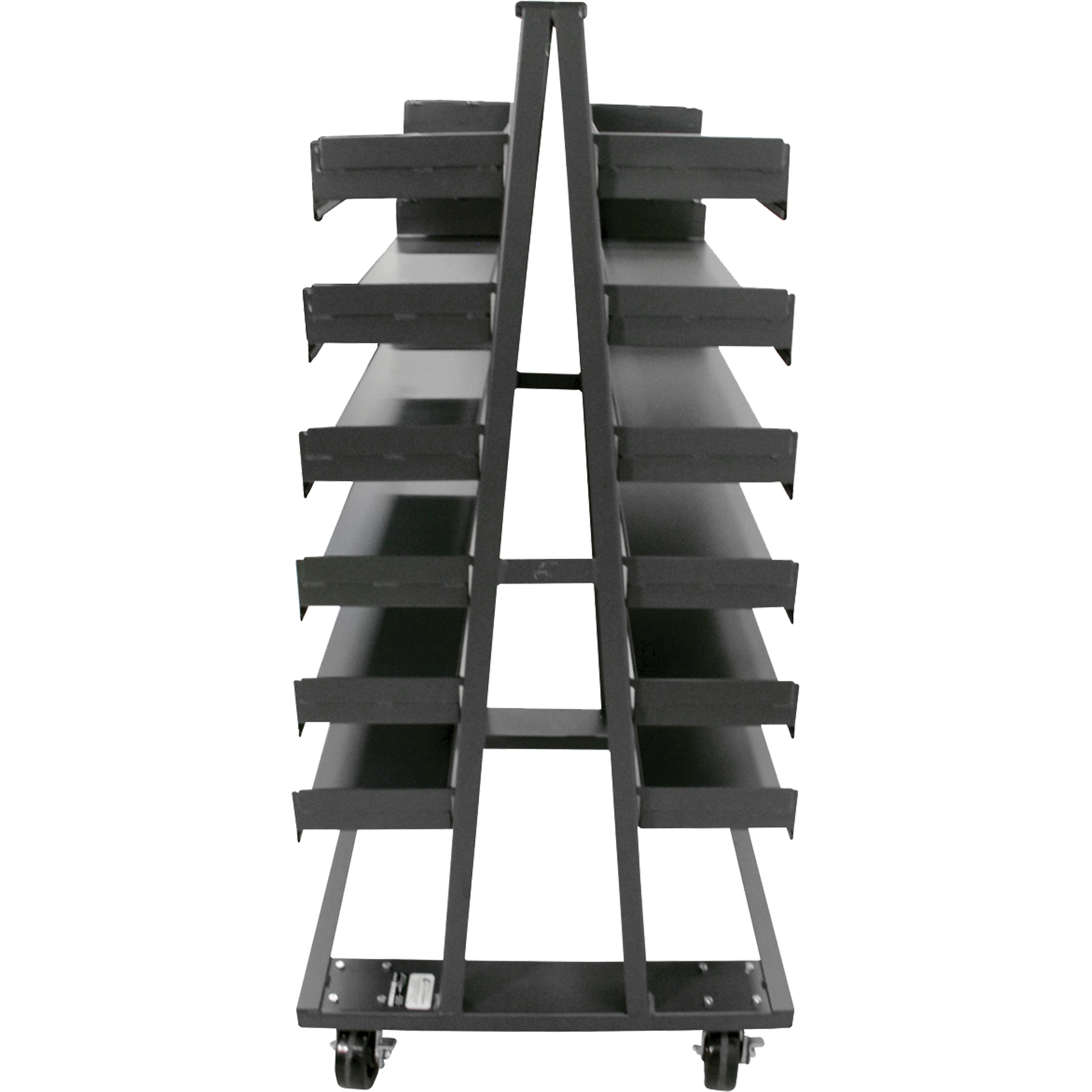 Chariot à cadre en A robuste à deux côtés avec 12 plateaux, 38" x 30" x 63", Capacité 2500 lb