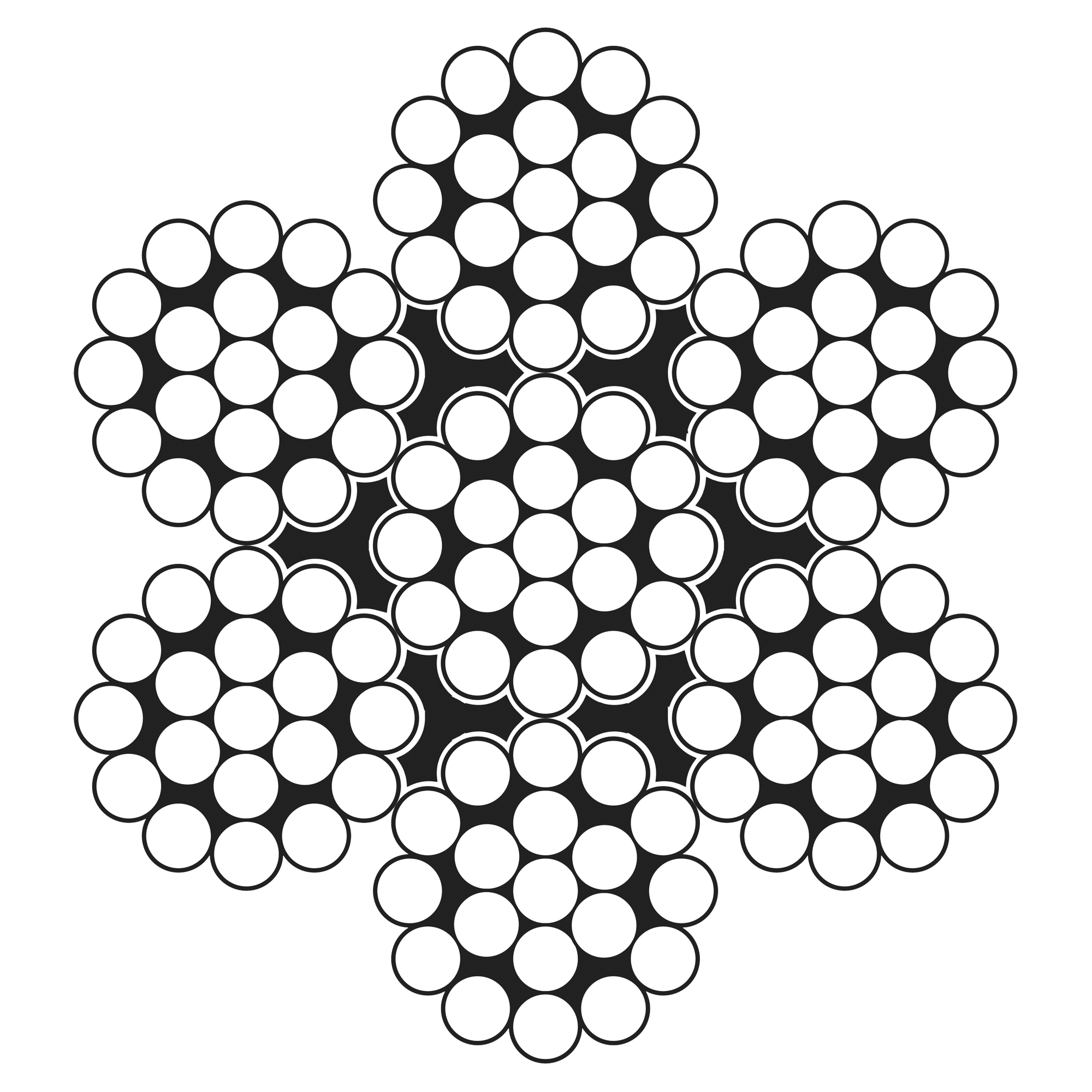 Câble métallique, 100' (30,5 m) x 1/4", 6400 lb (3.2 tonnes), Acier inoxydable