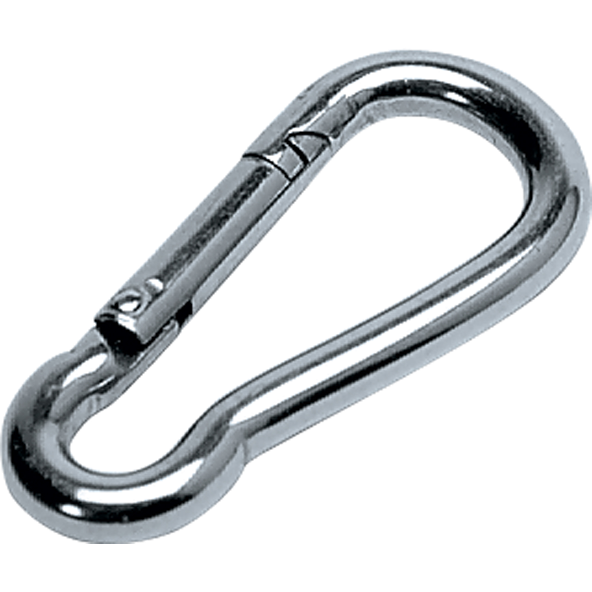 Mousqueton en acier inoxydable, 200 lb (0,1 tonne) Charge d'utilisation max., 1/8" Taille, 1/4" Oeil