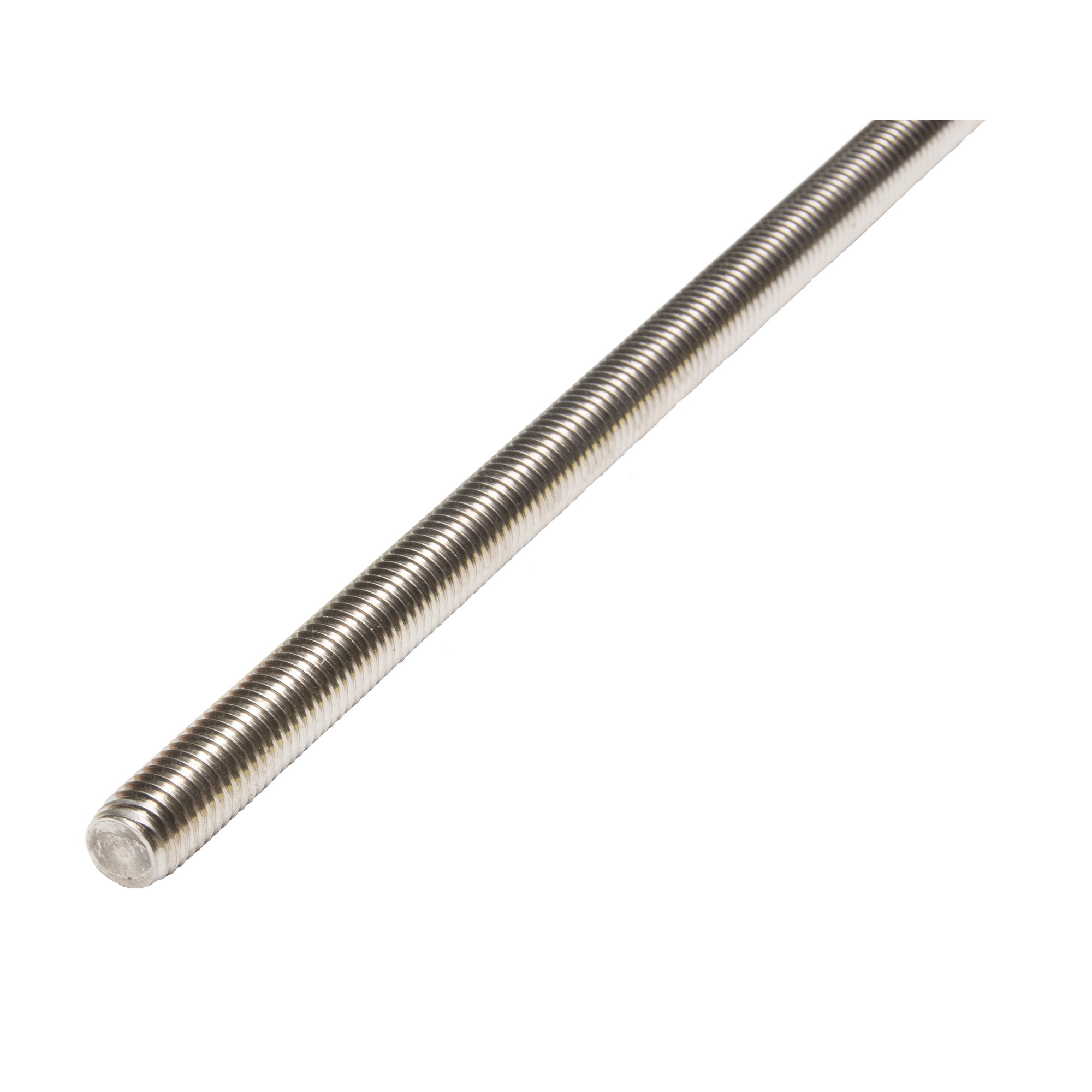 Tige filetée, 1"-8, 36" lo, Acier inoxydable, Grade Calibre 18-8