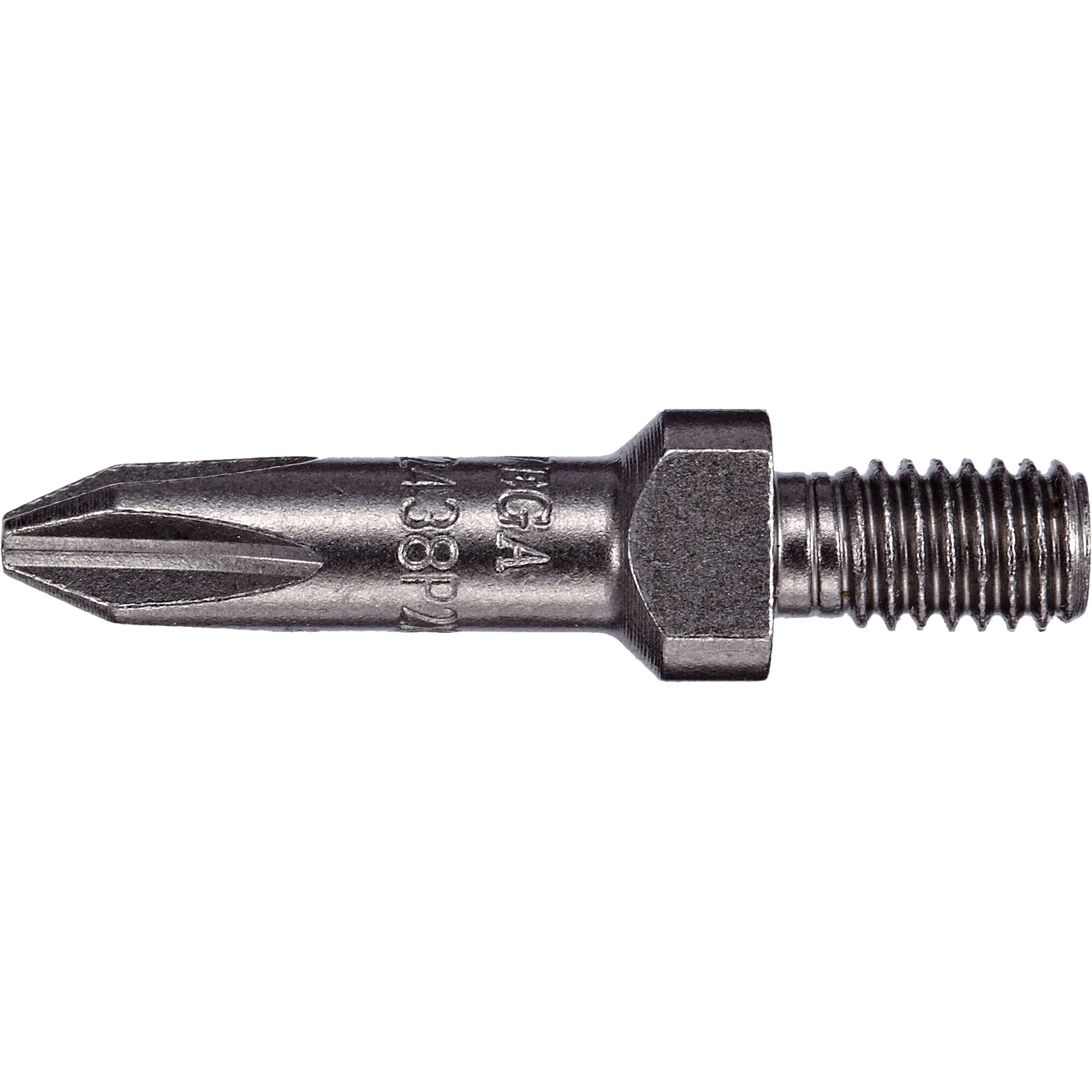 Embout cruciforme fileté 1/4"-24 extra dur