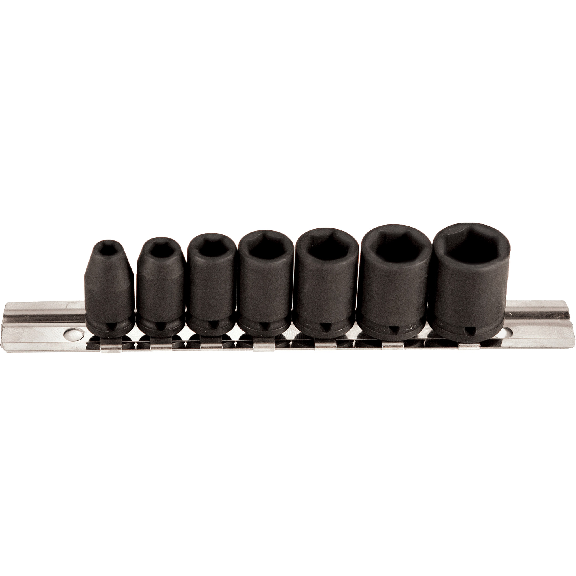 Jeu de douilles, 7 Mcx, Chocs, Prise de 1/4"