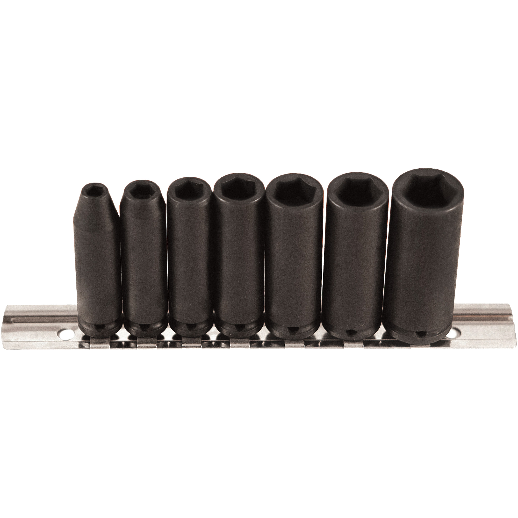 Jeu de douilles, 7 Mcx, Chocs, Prise de 1/4", Profond