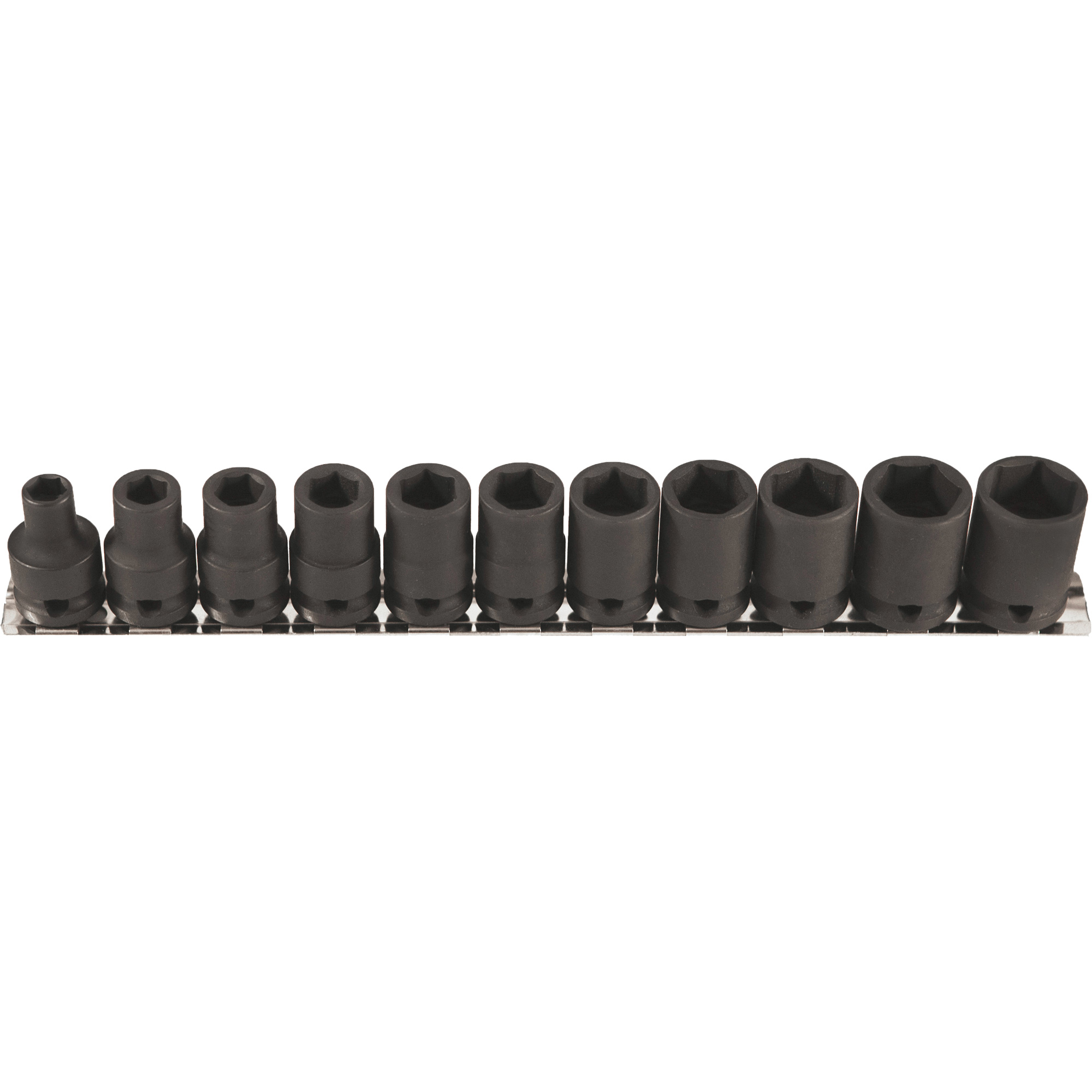 Jeu de douilles à paroi mince, 11 Mcx, Chocs, Prise de 3/8"